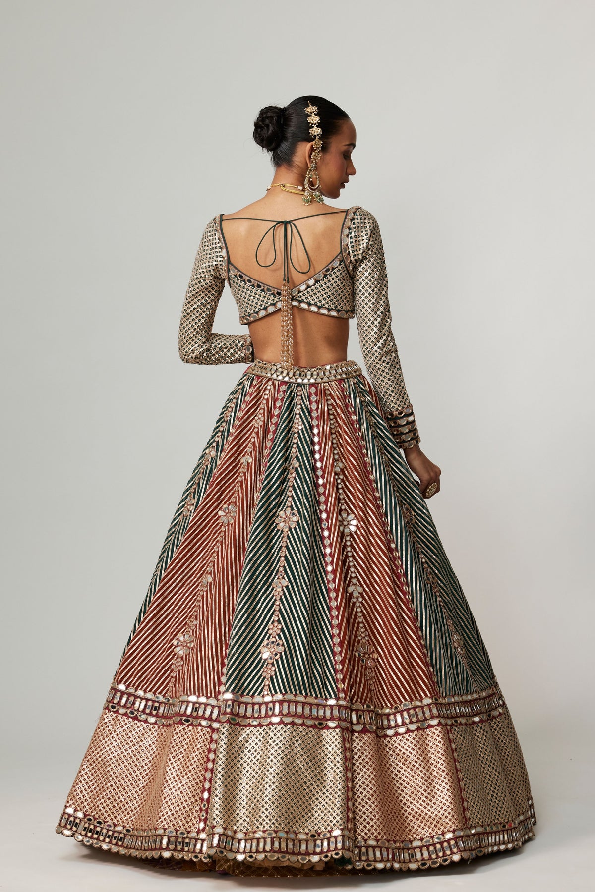 Cranberry Flower Leehnga Set