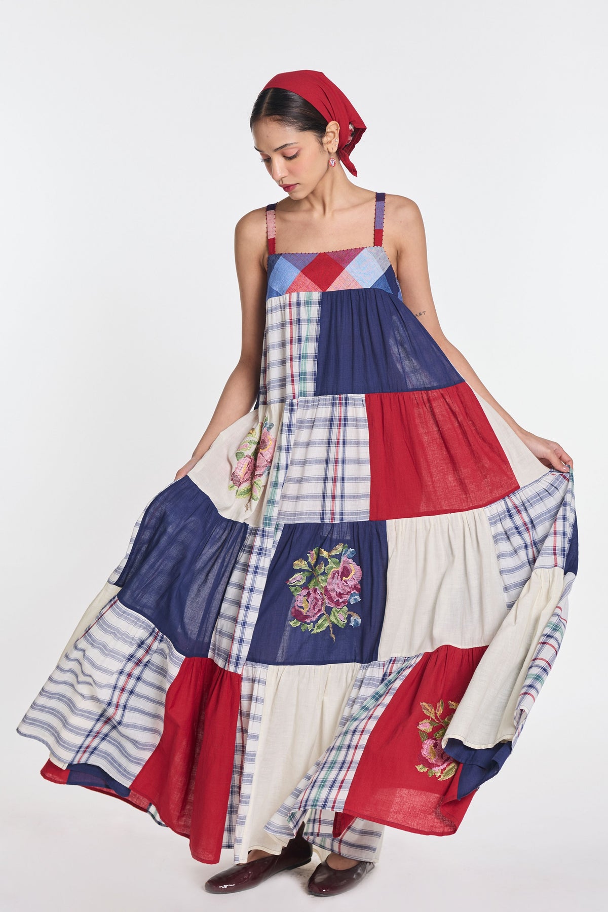 Rafflesia Patchwork Maxi Dress