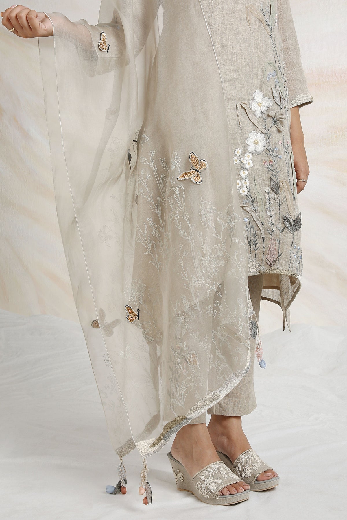 Natural Fly Kurta Set