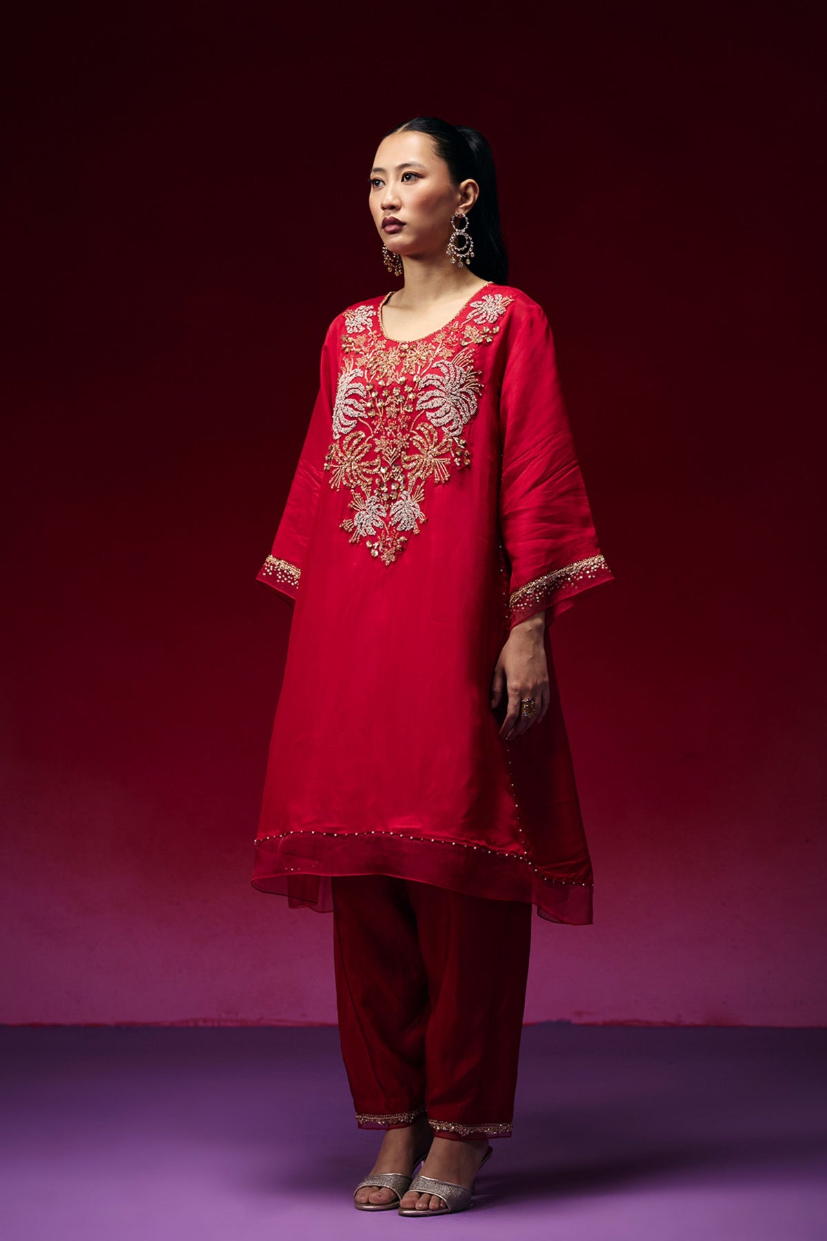 Ruby Hand Embroidered Kurta Set