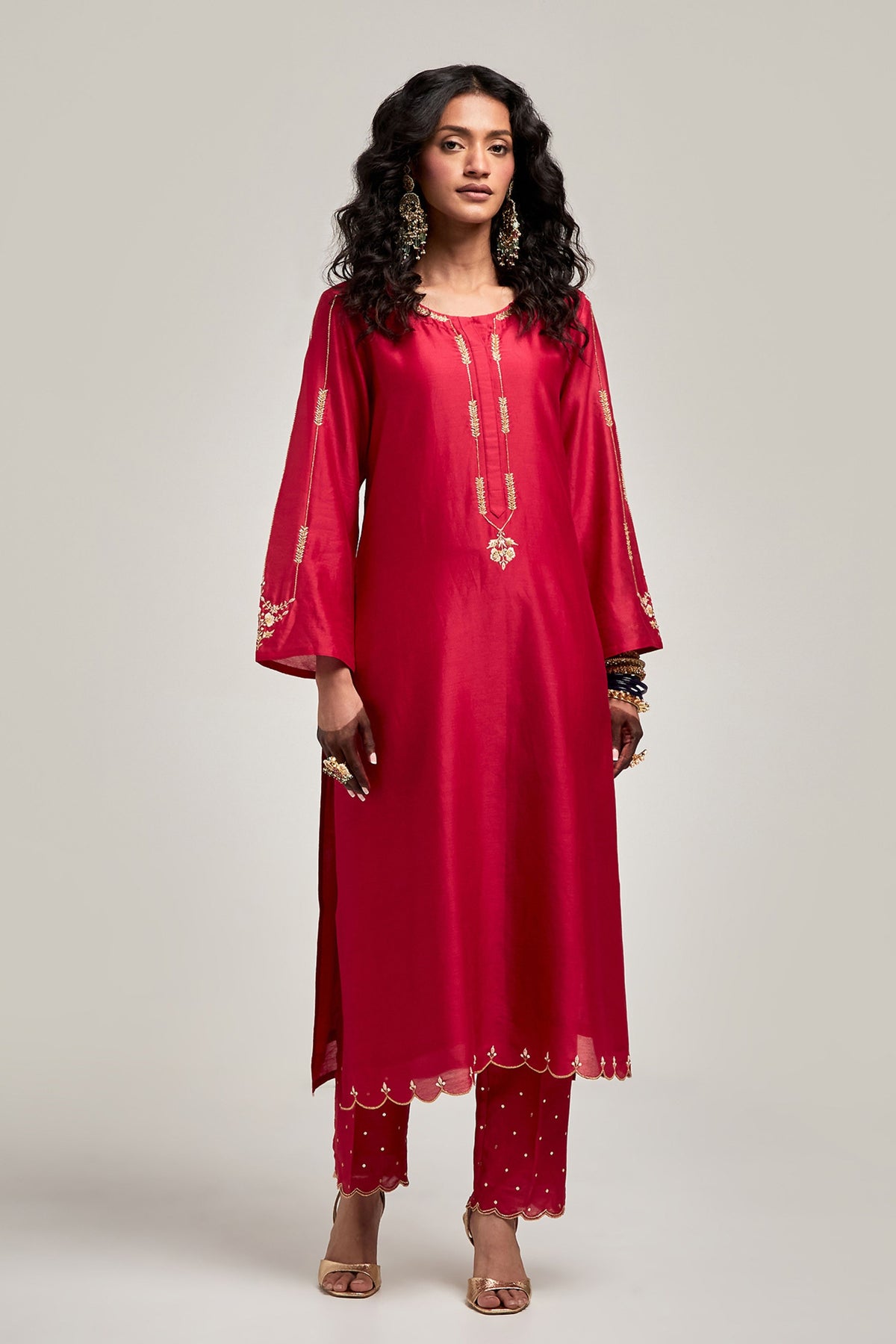 Red Kurta Set