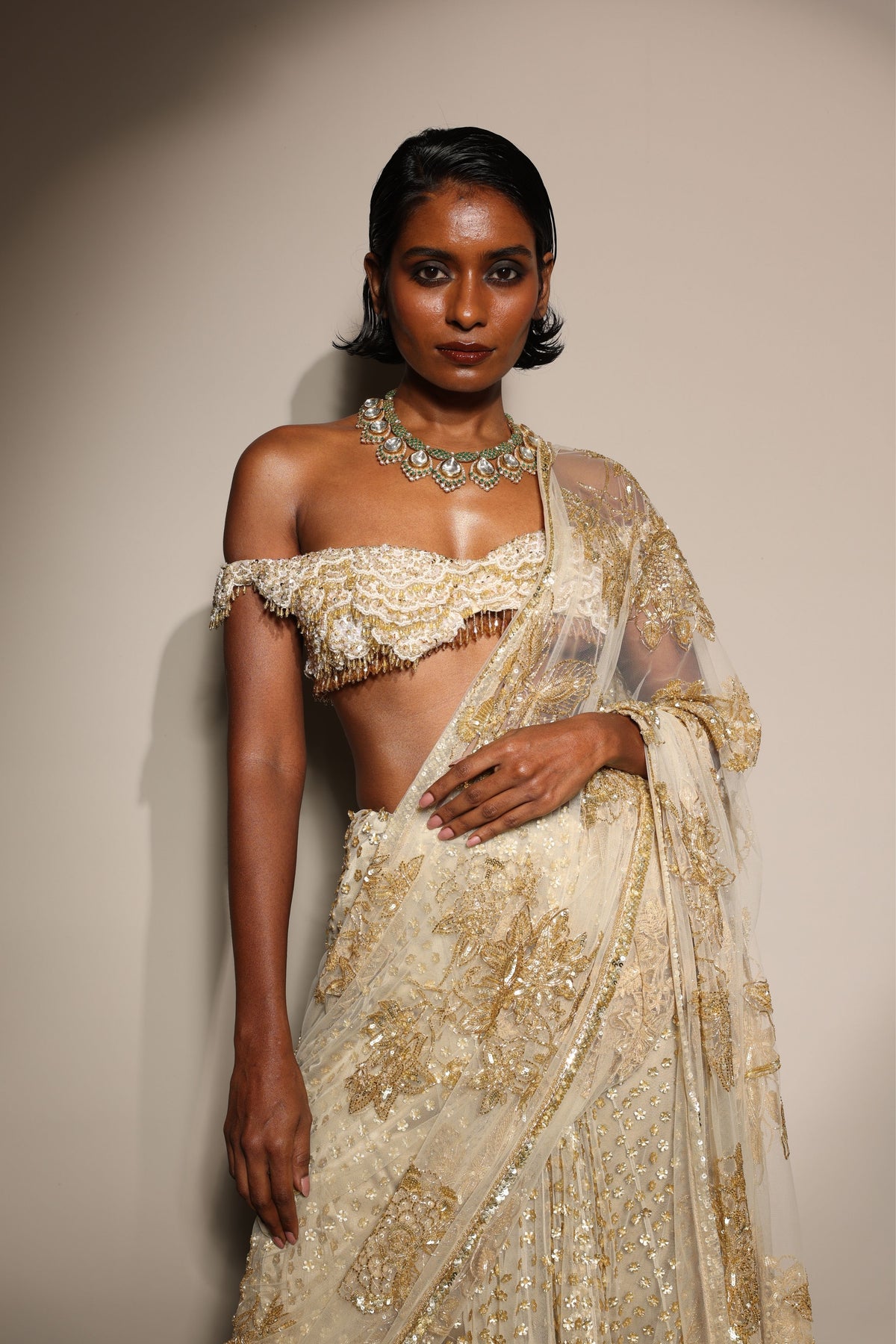 Sitara Palam Lehenga Saree Set