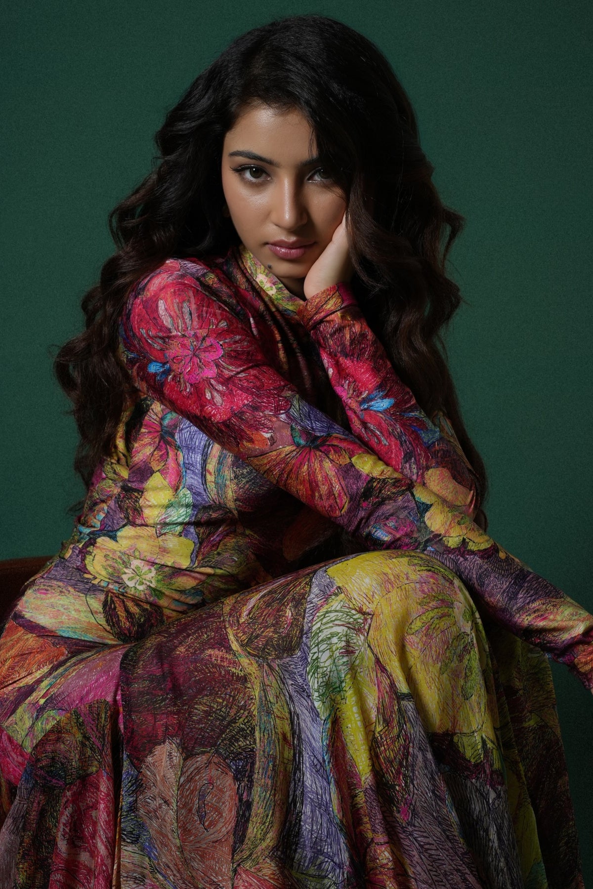 Sara Arjun in Maeva Floral Print Dress