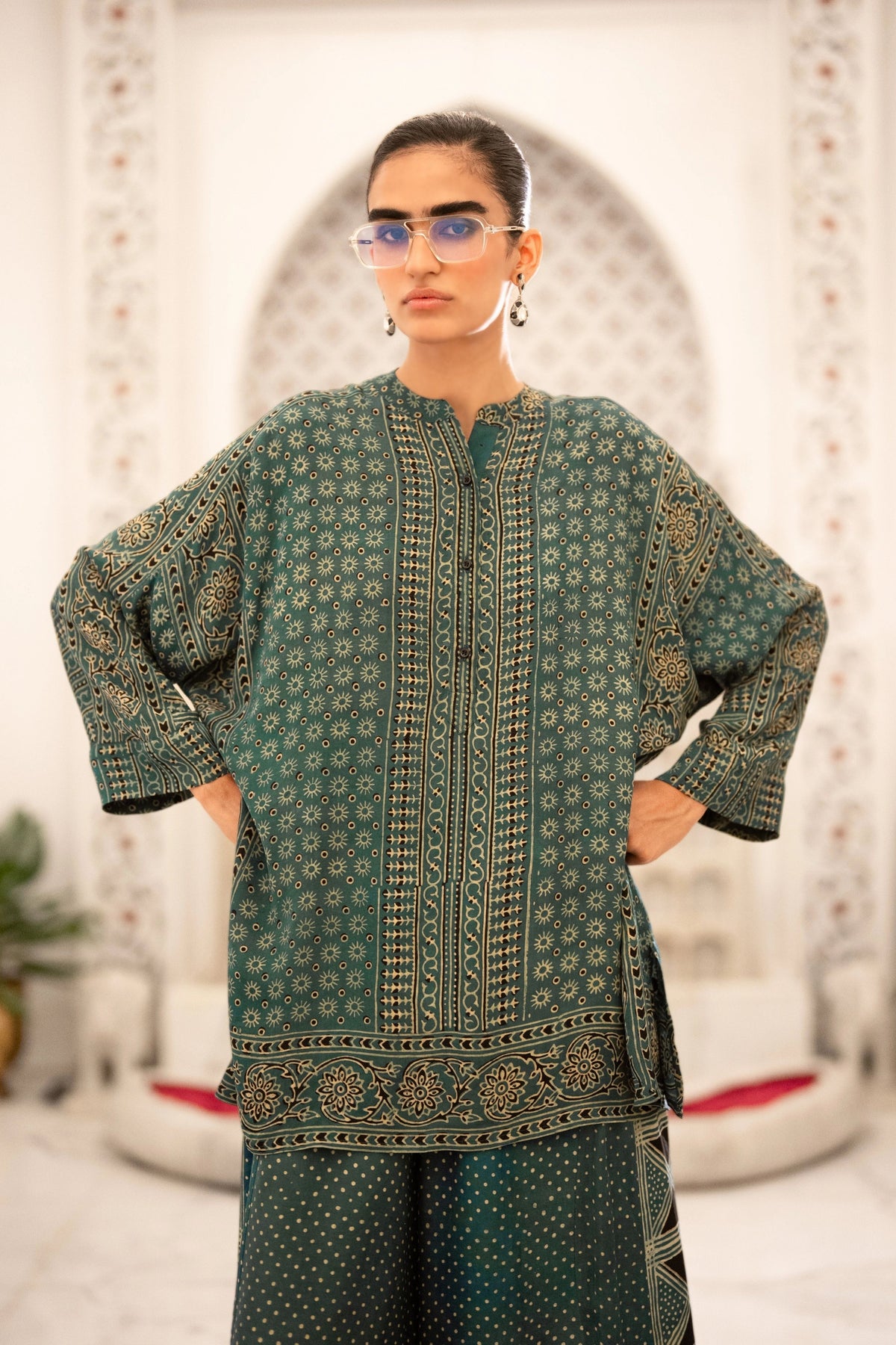 Ajrakh Print Relaxed Fit Shirt