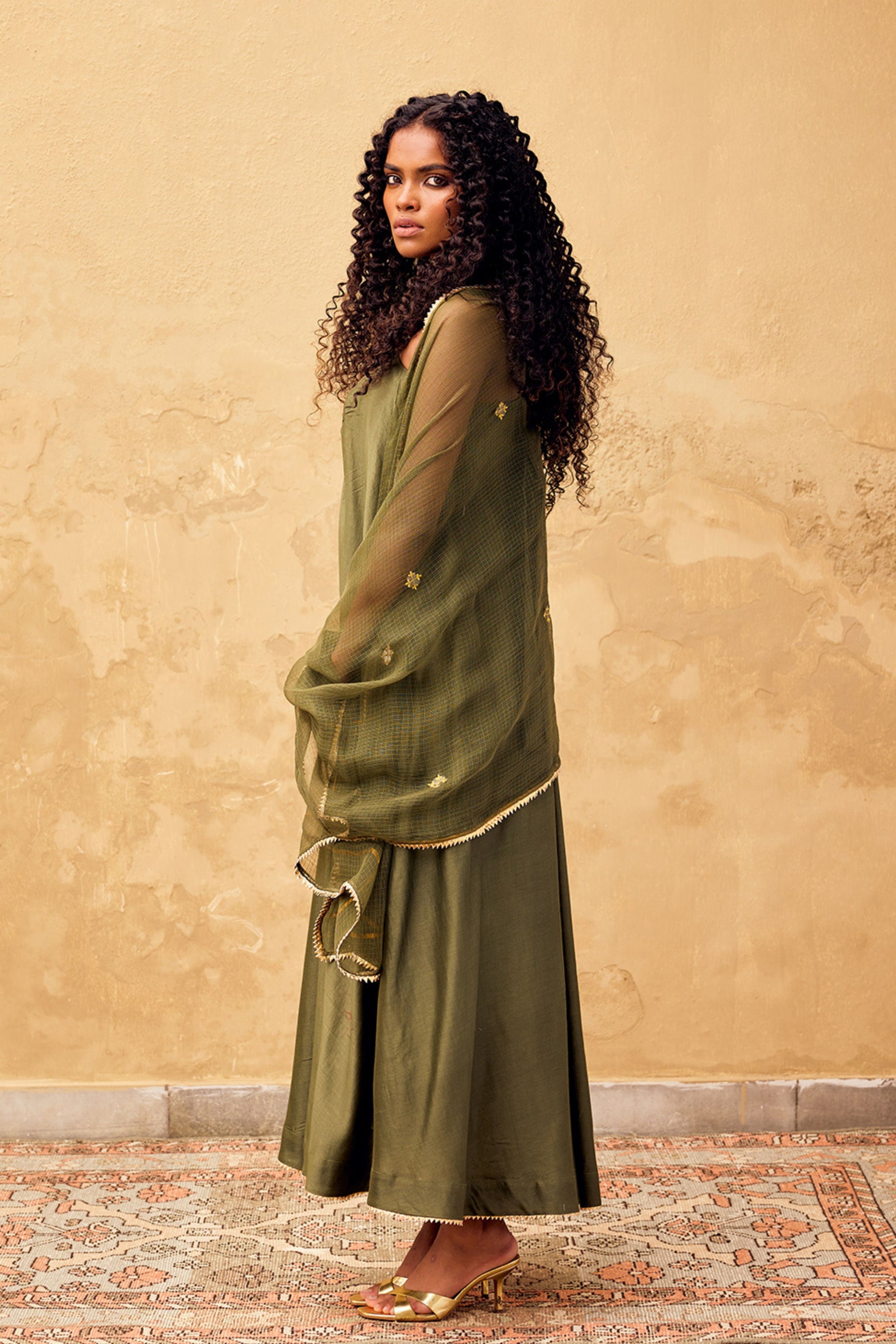 Mehndi Dress with Dupatta L Mehndi Dress with Dupatta L