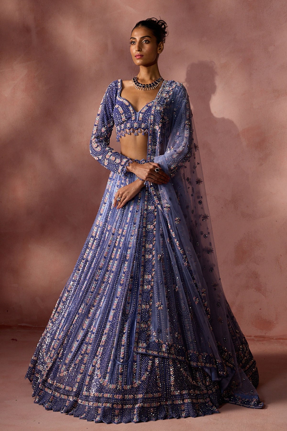 Ink Blue Lehenga Set