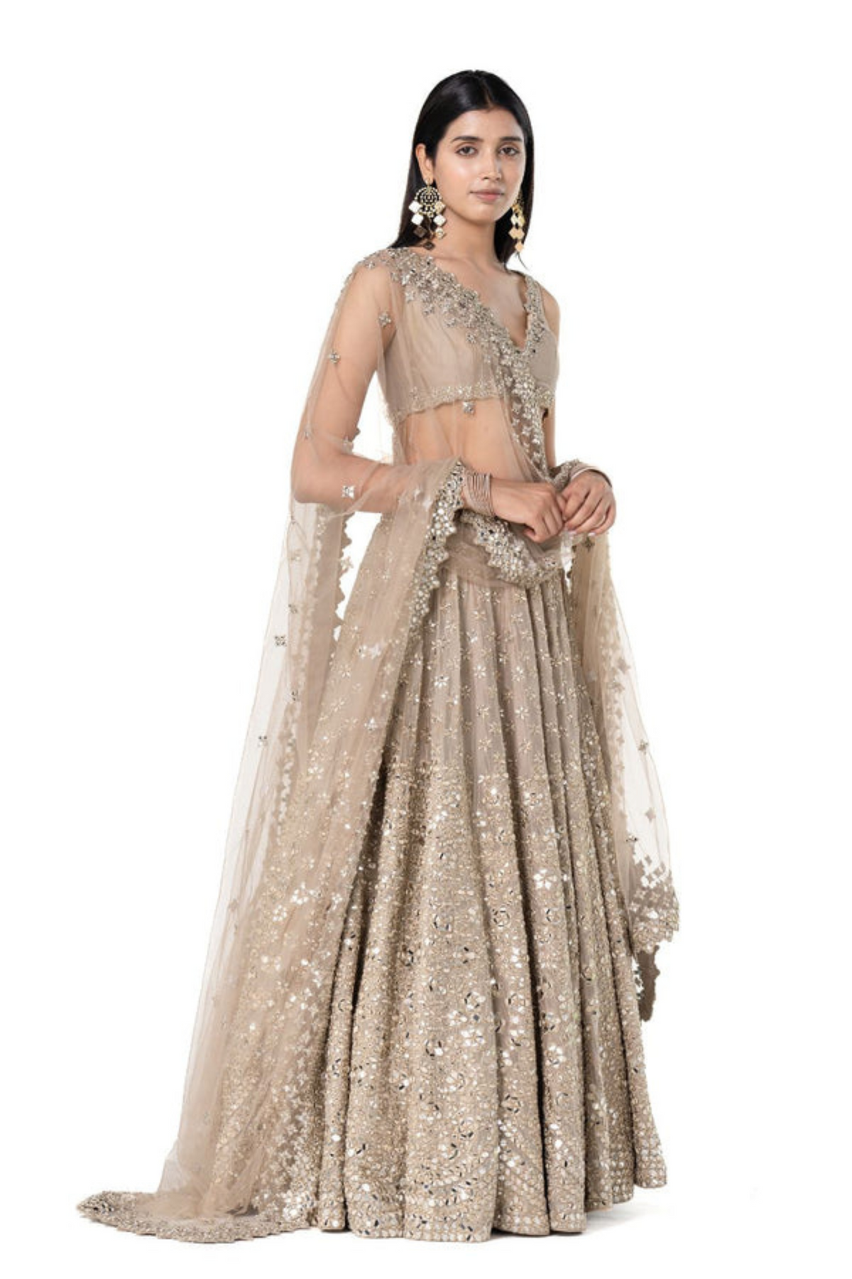 Mirror Embellished Lehenag Set