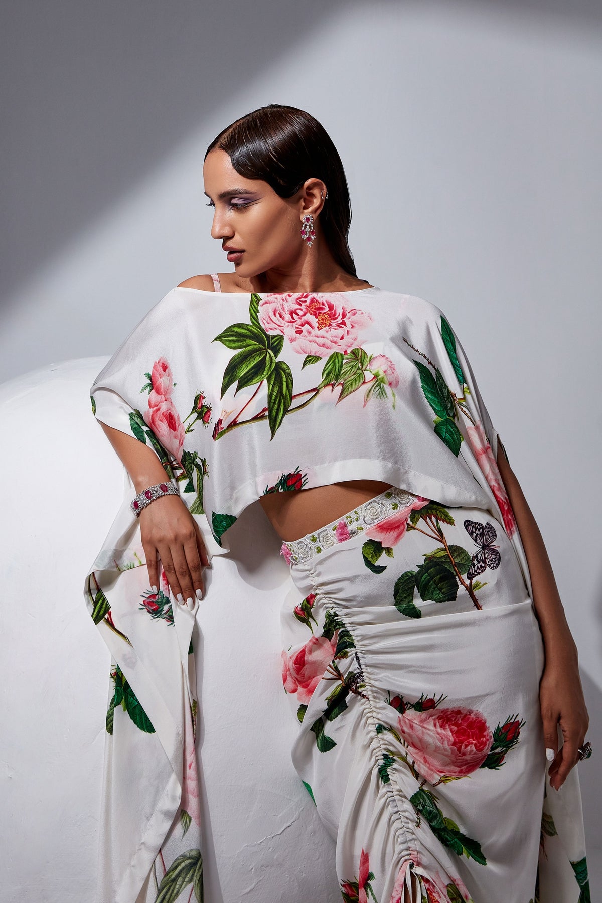 Orchid Floral Kaftan Set