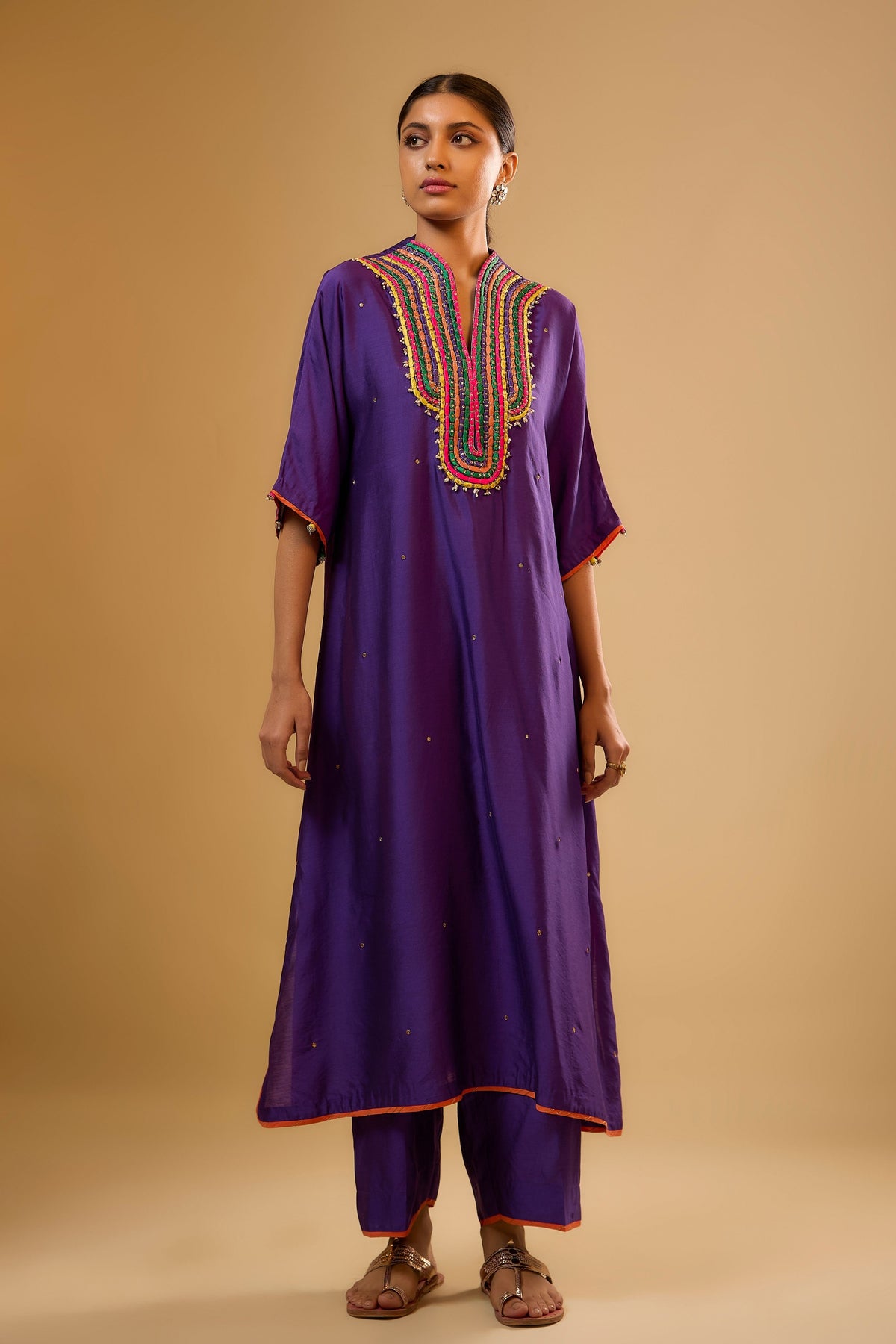 Dori Yoke Purple Dupatta
