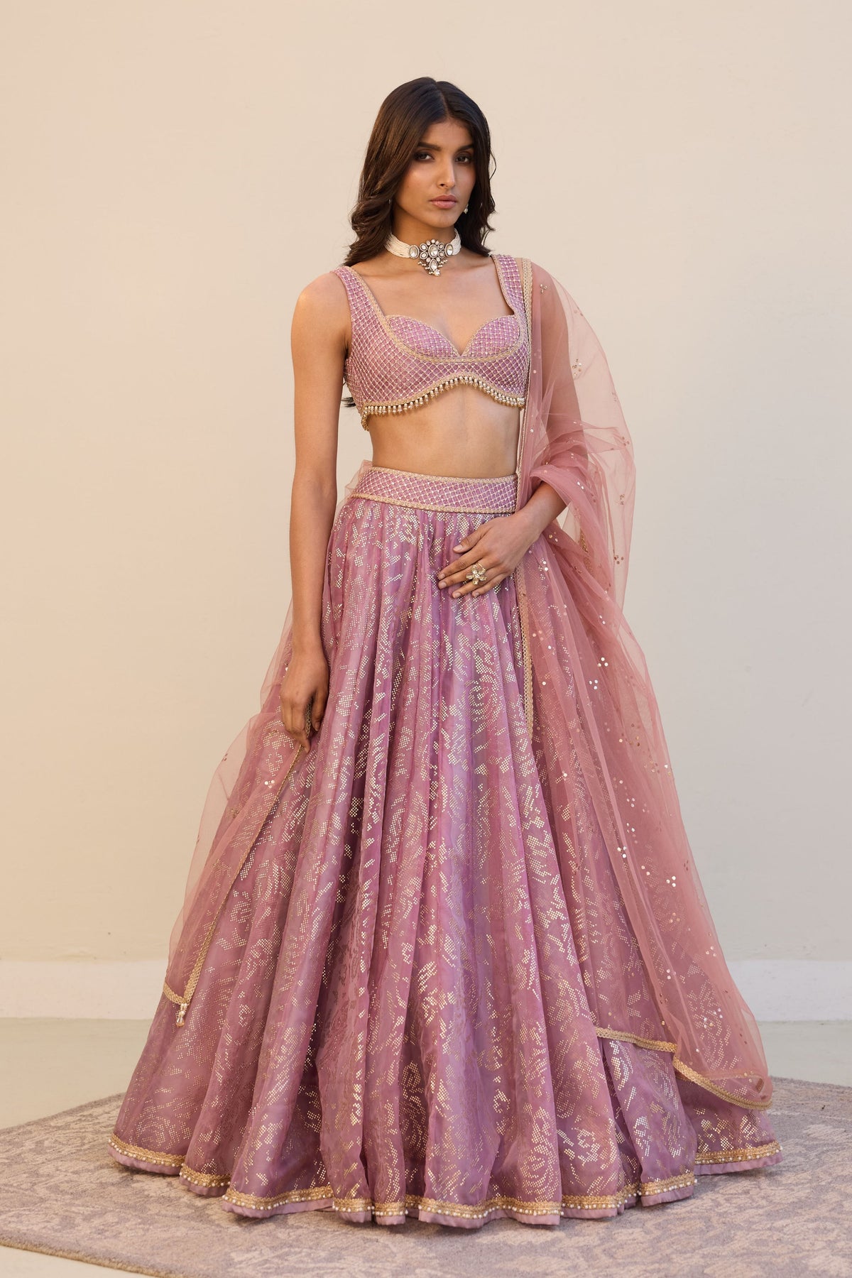 Old Rose Lehenga Set