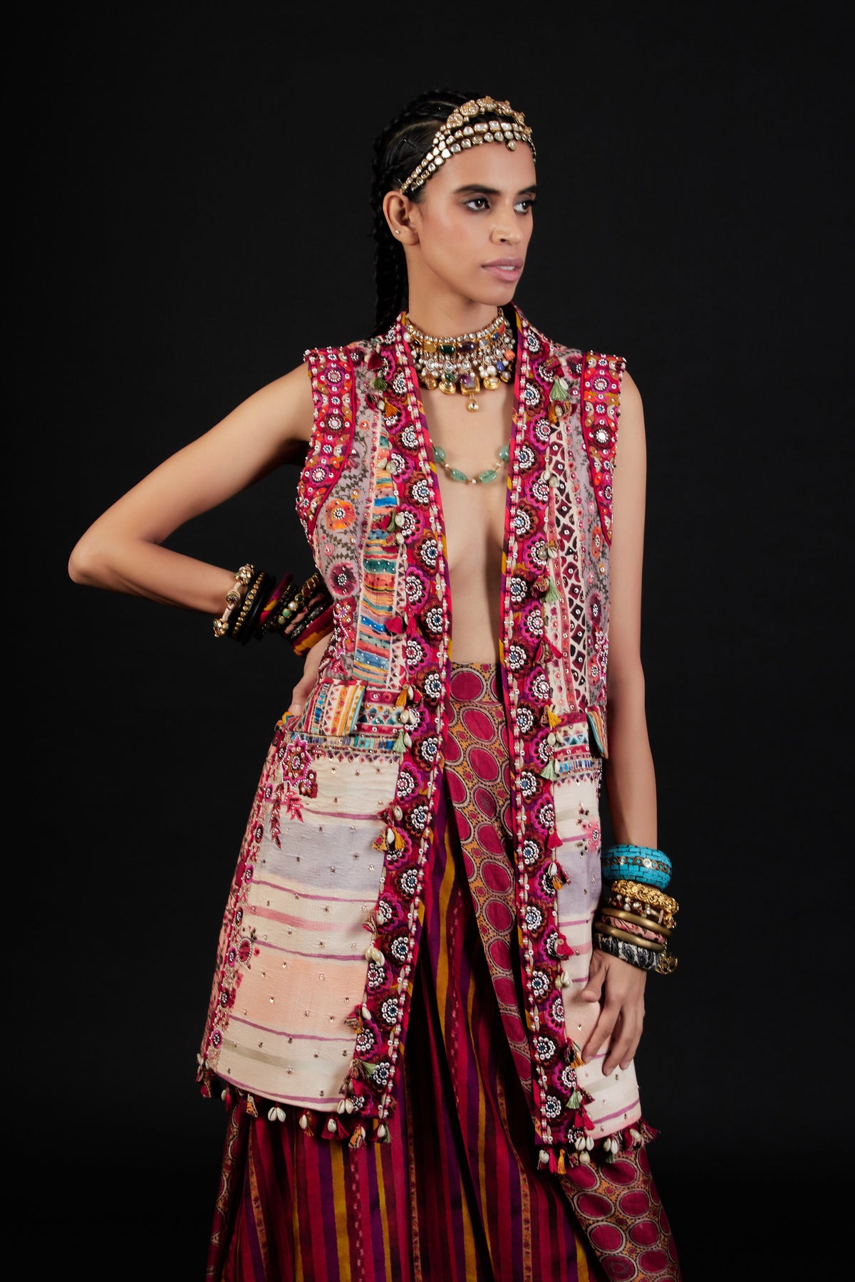 Ruhi sleeveless jacket