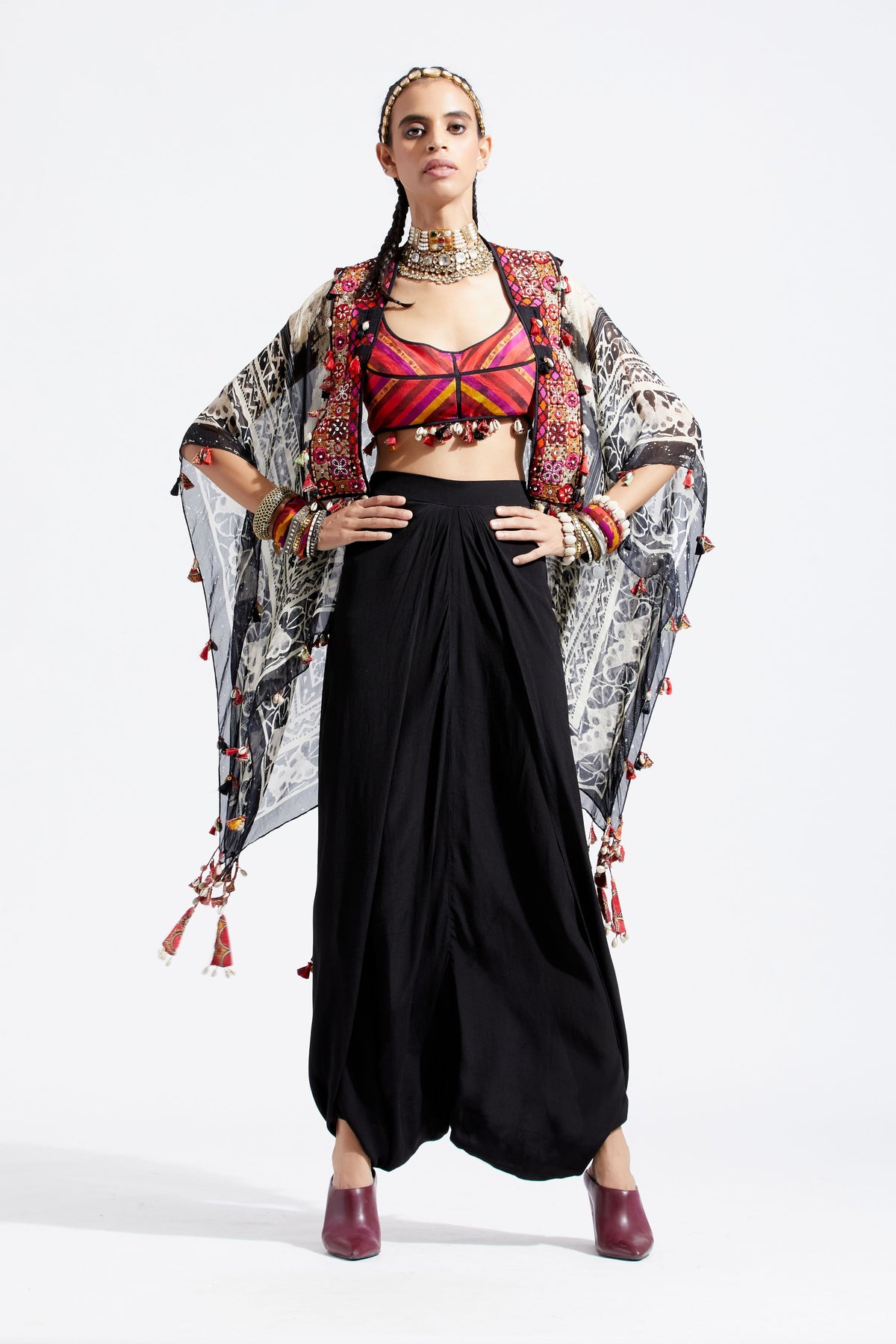 Veni dupatta jacket