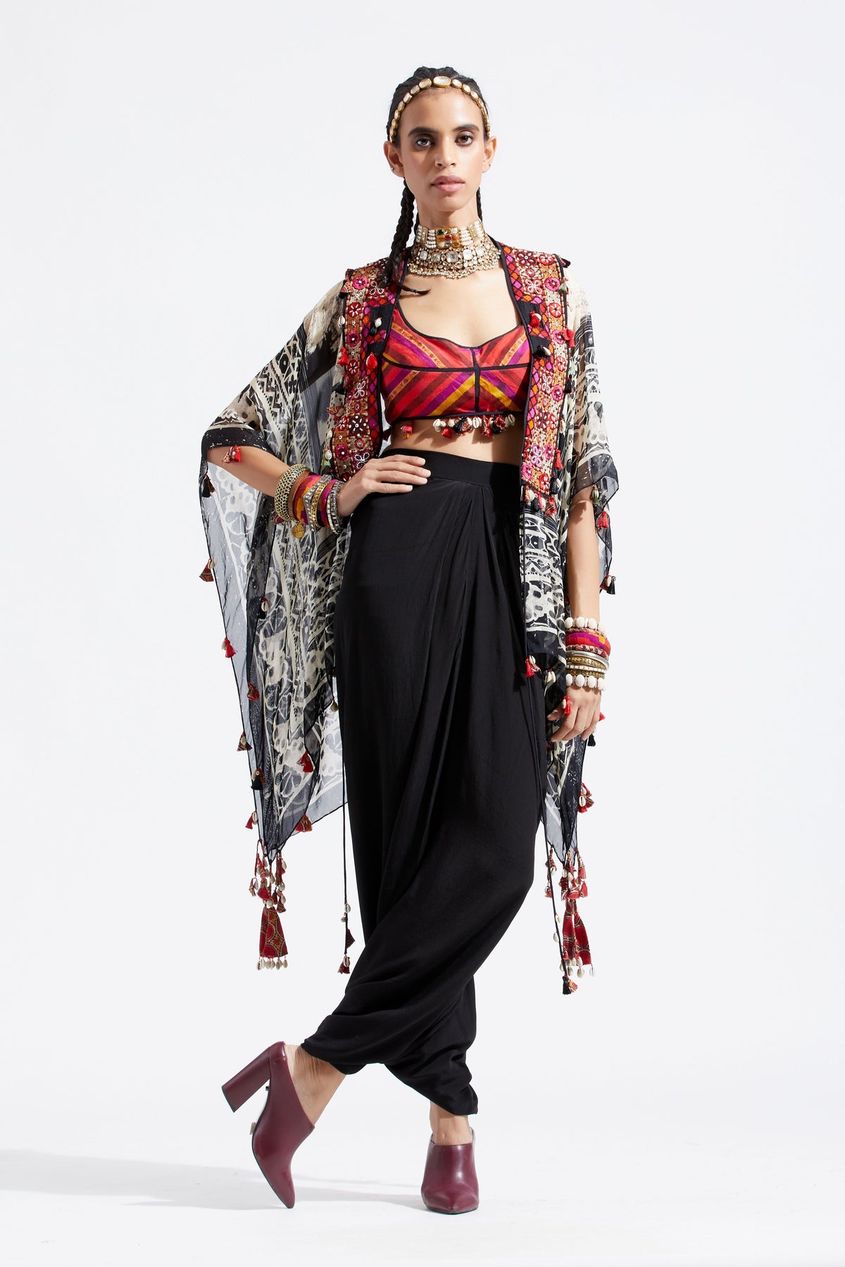 Veni dupatta jacket