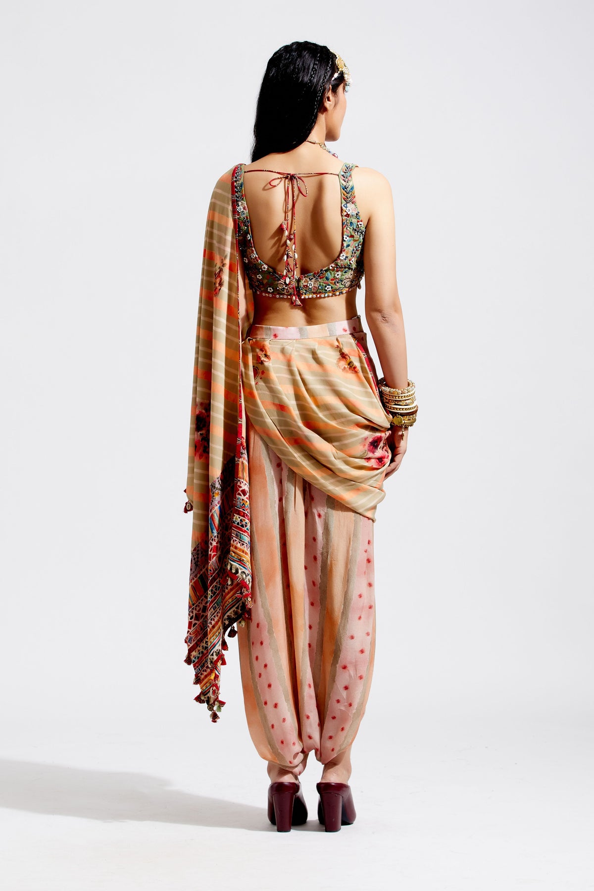 Sadhavi drape saree