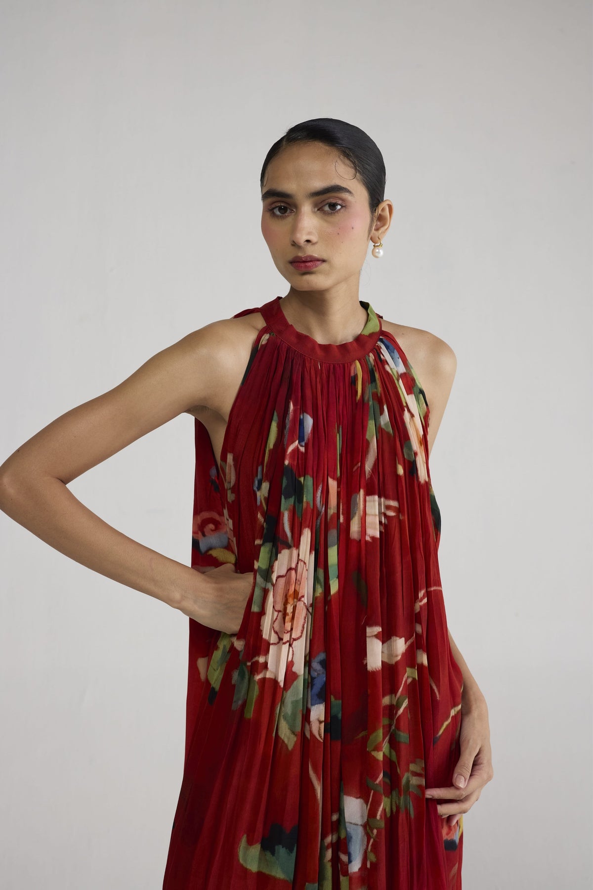 Bara Crepe Halterneck Dress
