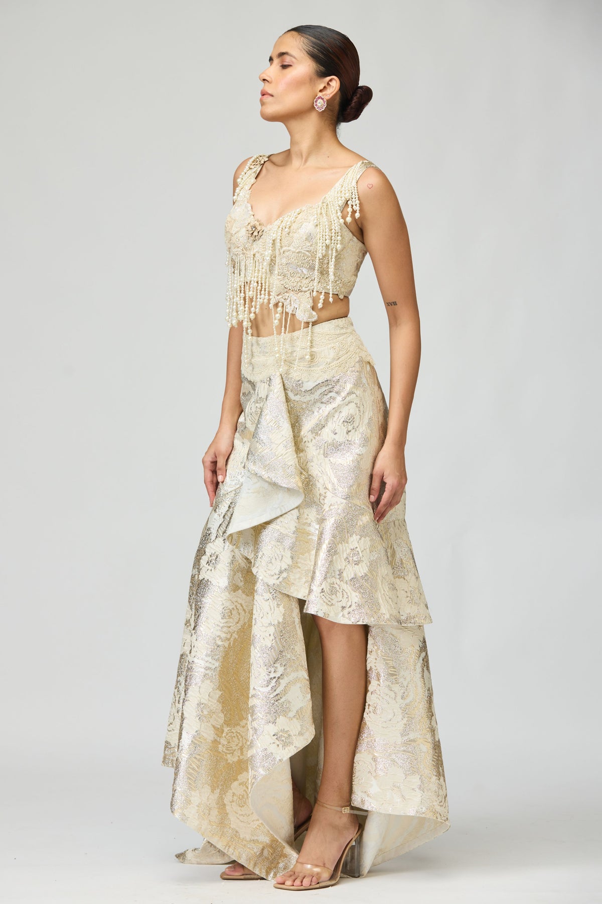 Silk Brocade Skirt Set