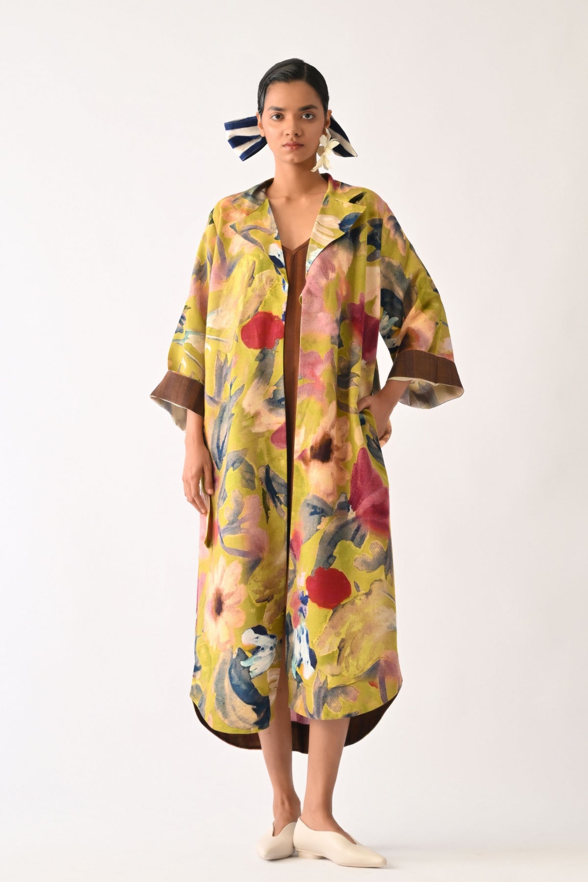 Liberty Olive Wrap  Dress