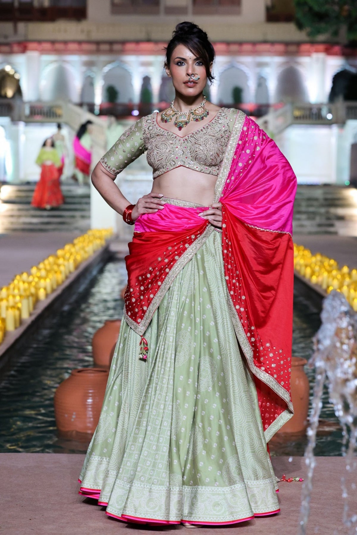 Jarokha Lehenga Set