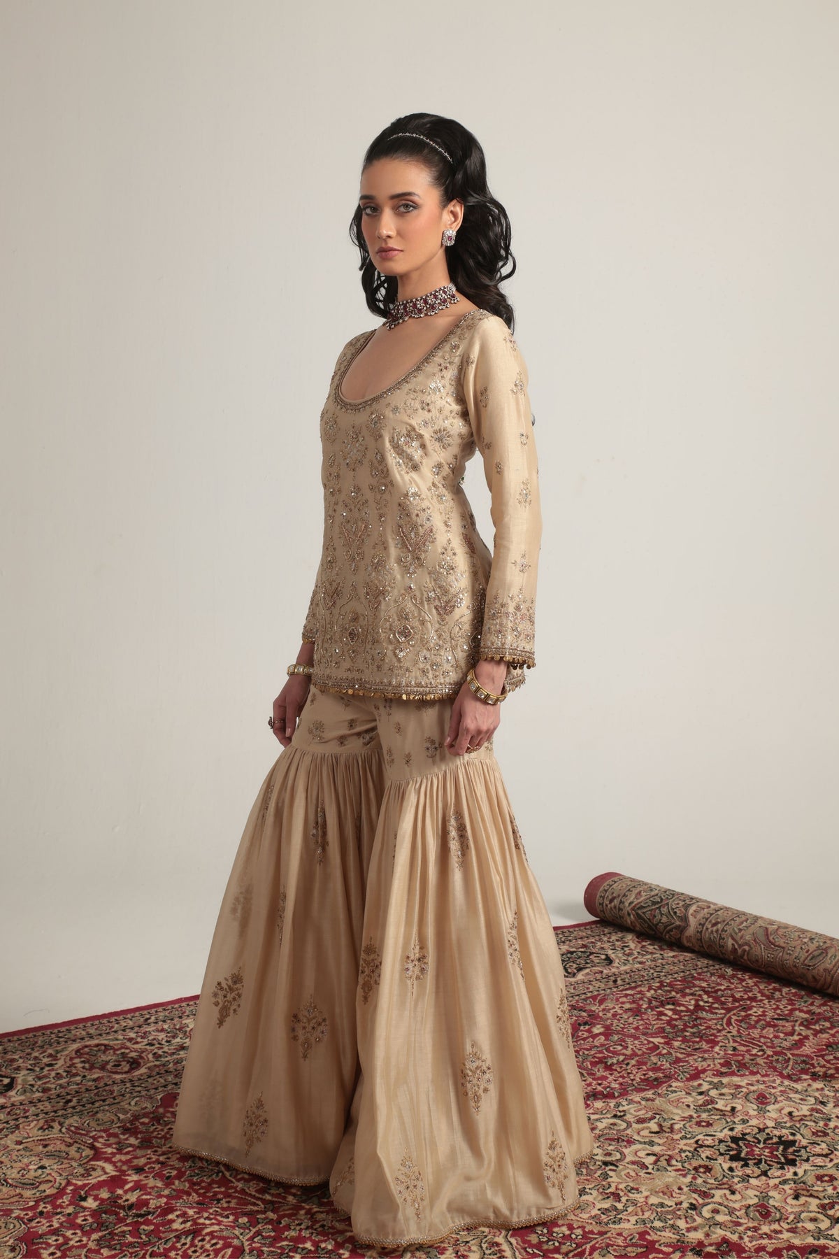 Ivory Sharara Set