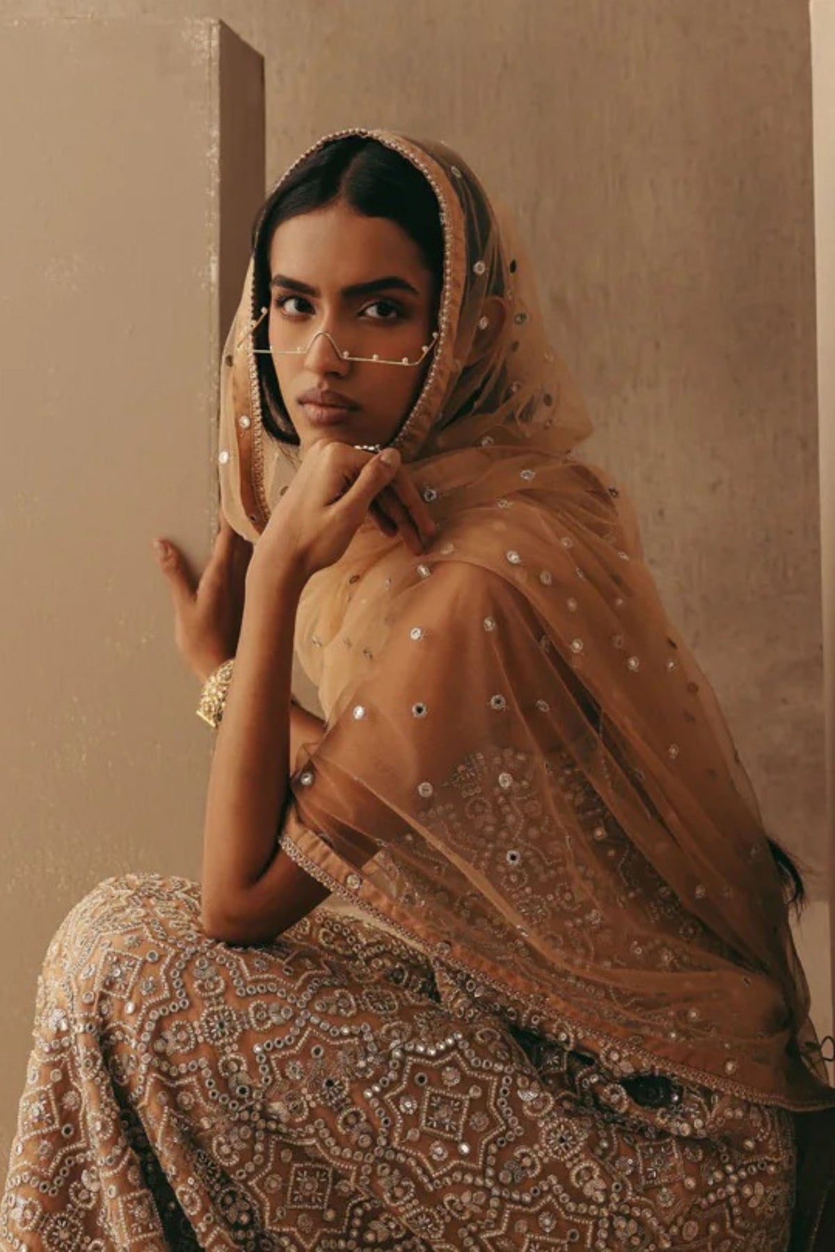 Peach Spread Dupatta