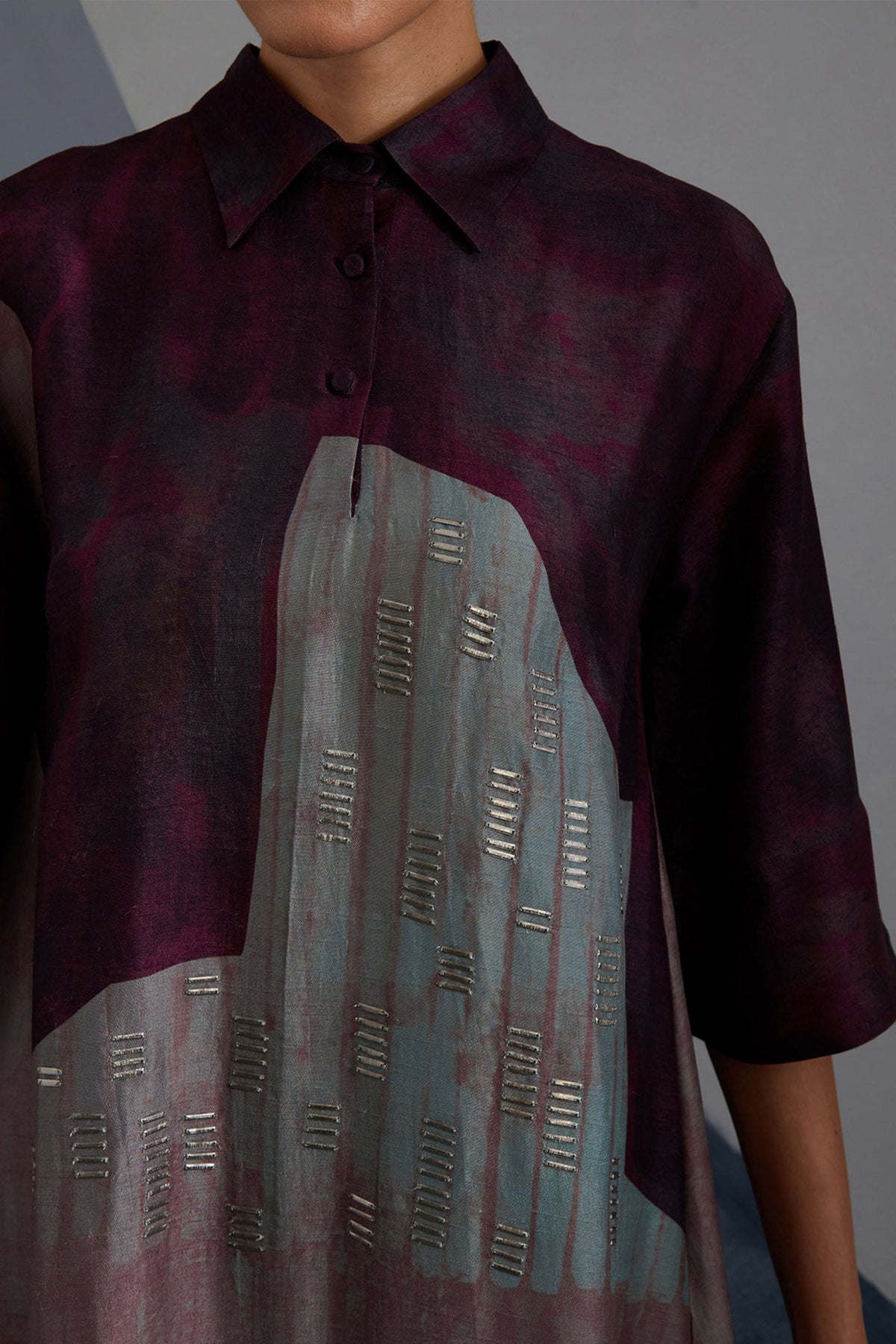 Omen Aubergine & Teal Tunic Set