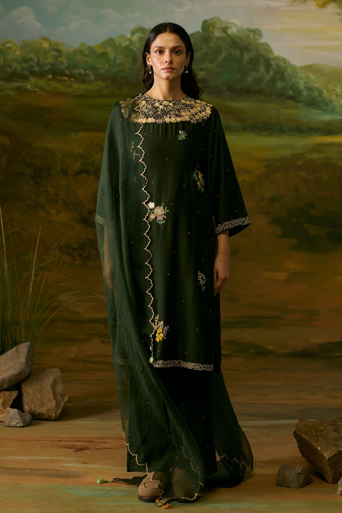 Forest Green Kurta
