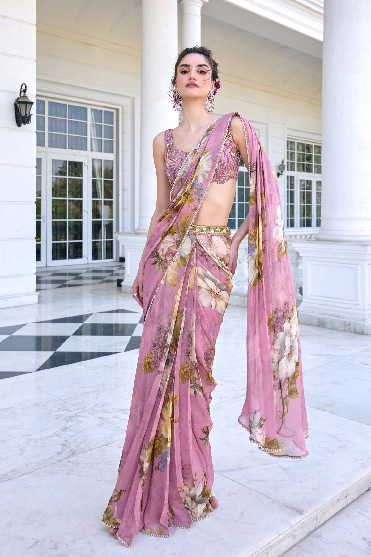 Keisha Draped Saree Set