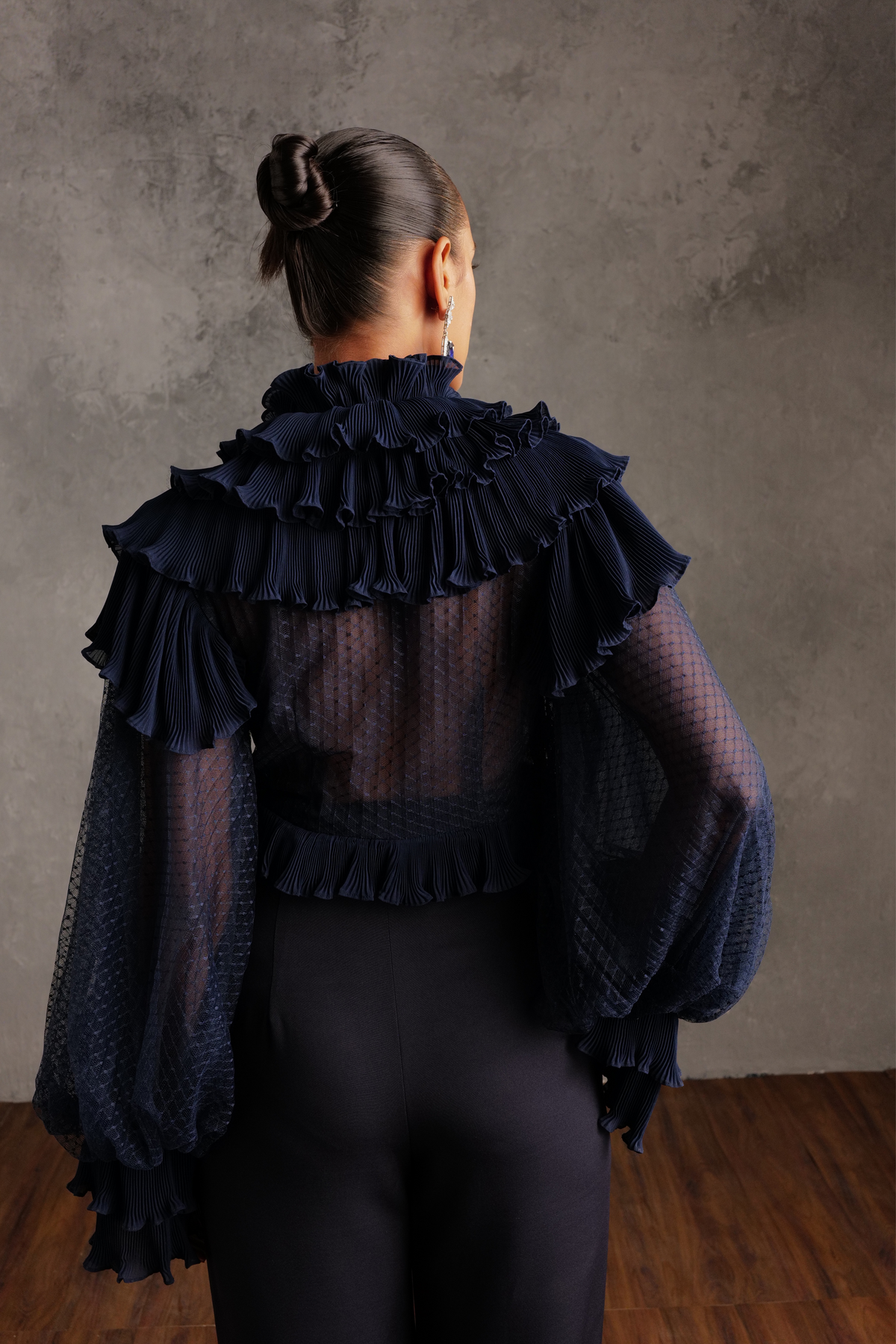 Sofia Top In Navy Blue