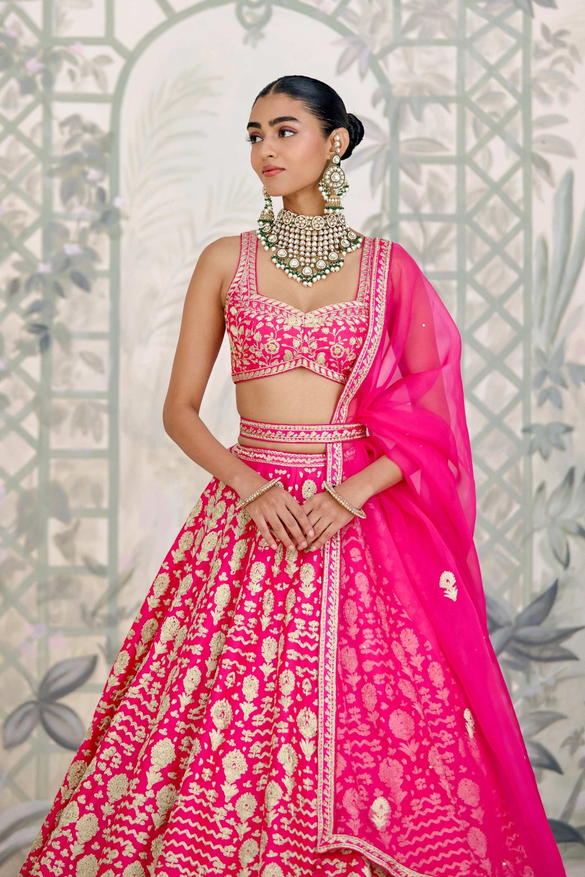 Fuchsia Pink Lehenga Set