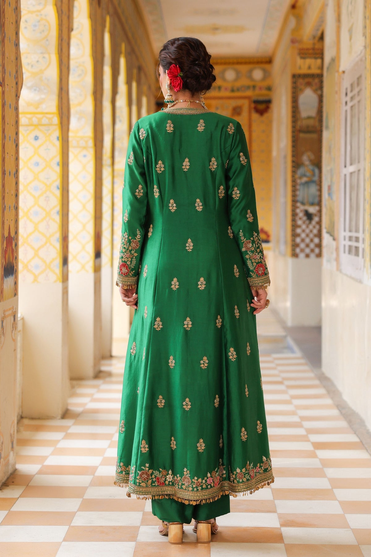 Ahista Green Anarkali Set
