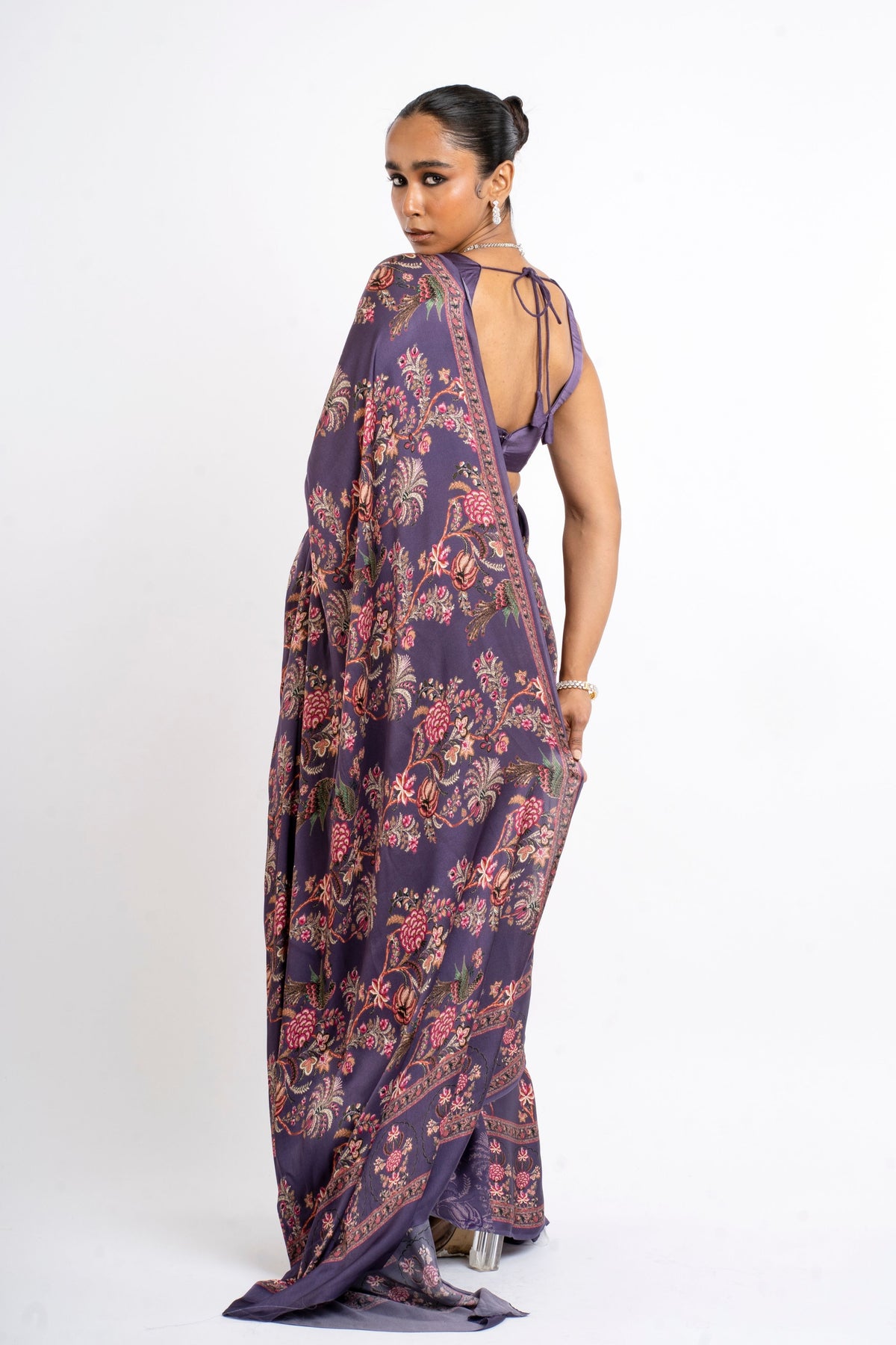 Alka Saree in Plum