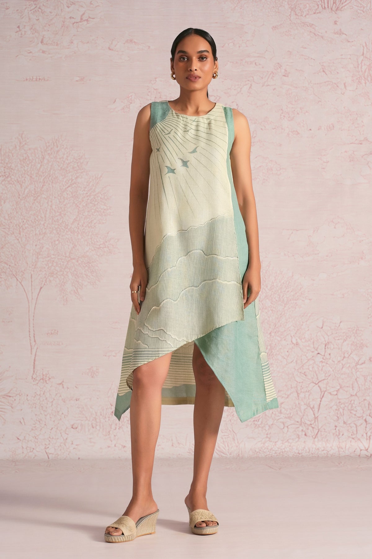 Silver Sea Green Dress