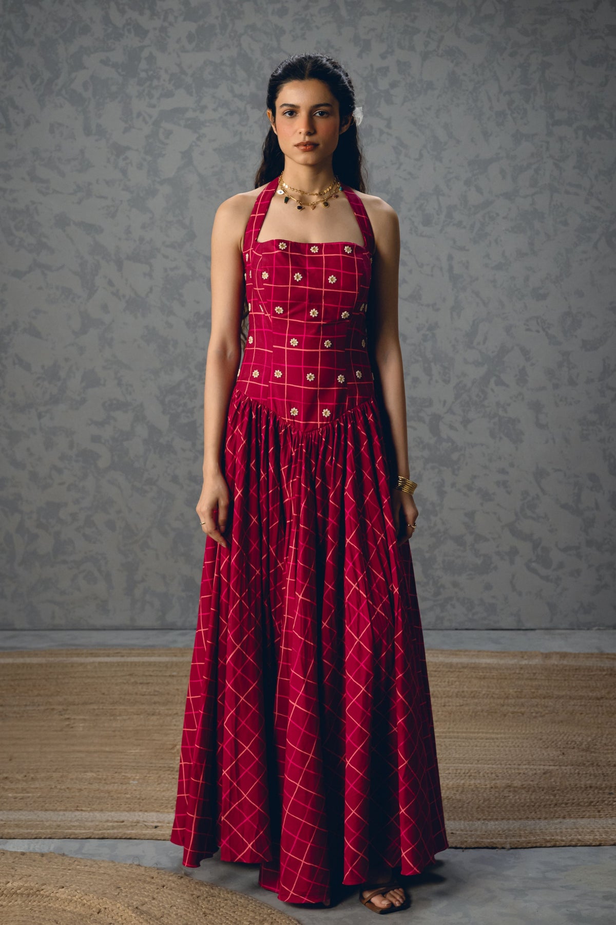 Akari Maroon Dress
