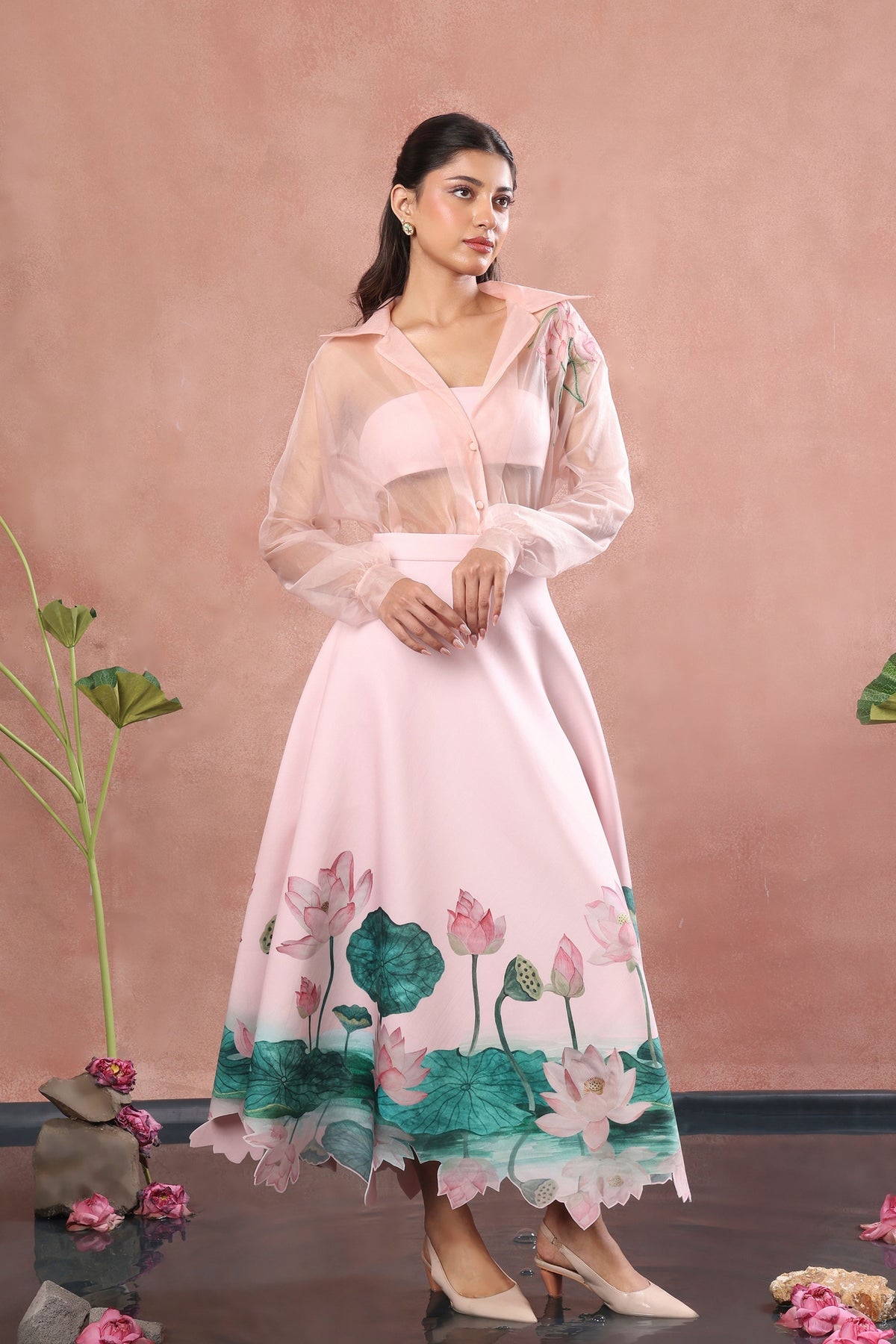 Blush Skirt Top Organza Set