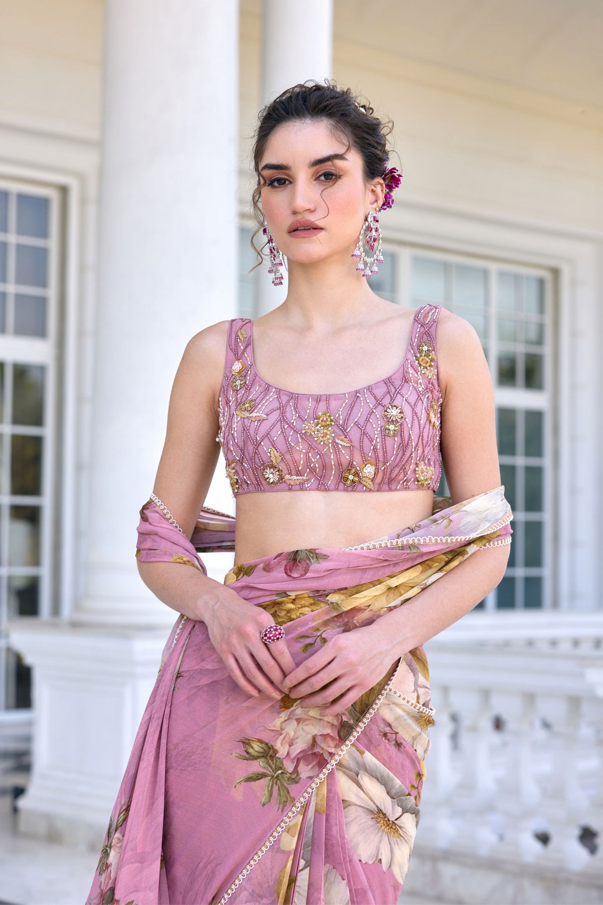 Keisha Draped Saree Set