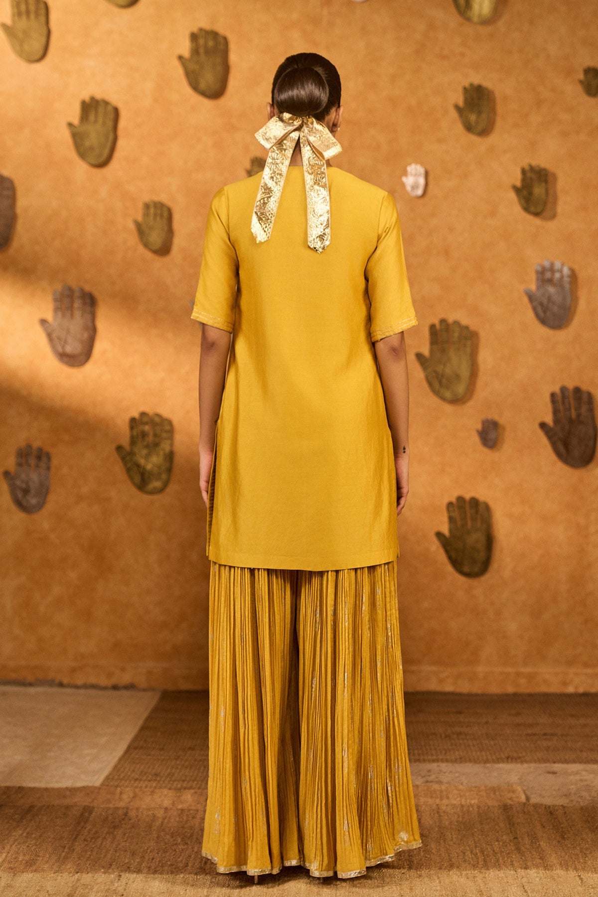 Spiced Ochre Sharara Set