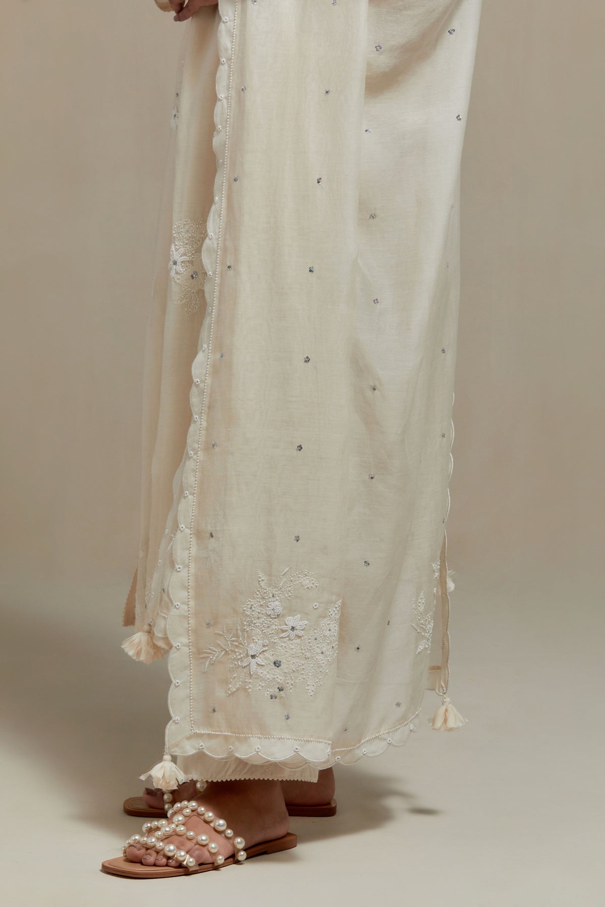 Off White Cotton Dupatta