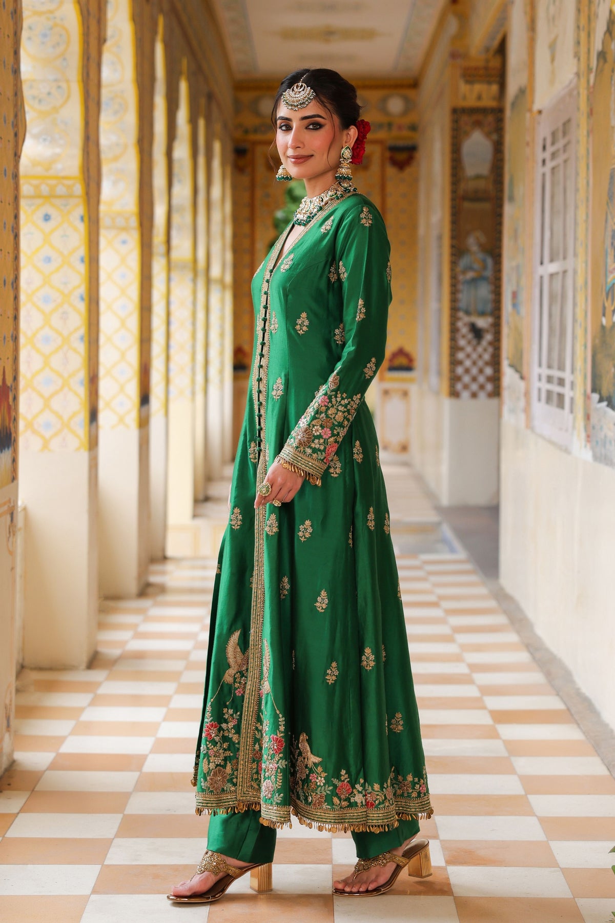 Ahista Green Anarkali Set