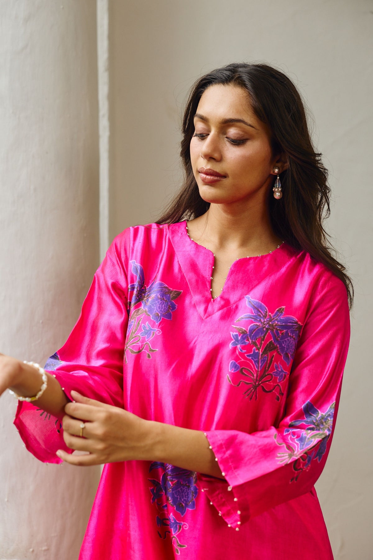 Elin Fuchsia Kurta Set