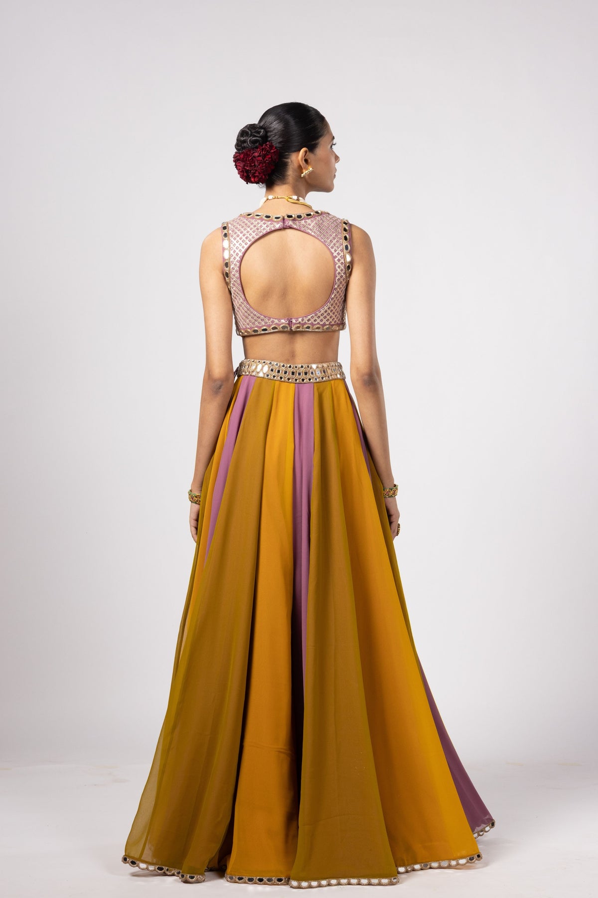 Green Lehenga Pant Set
