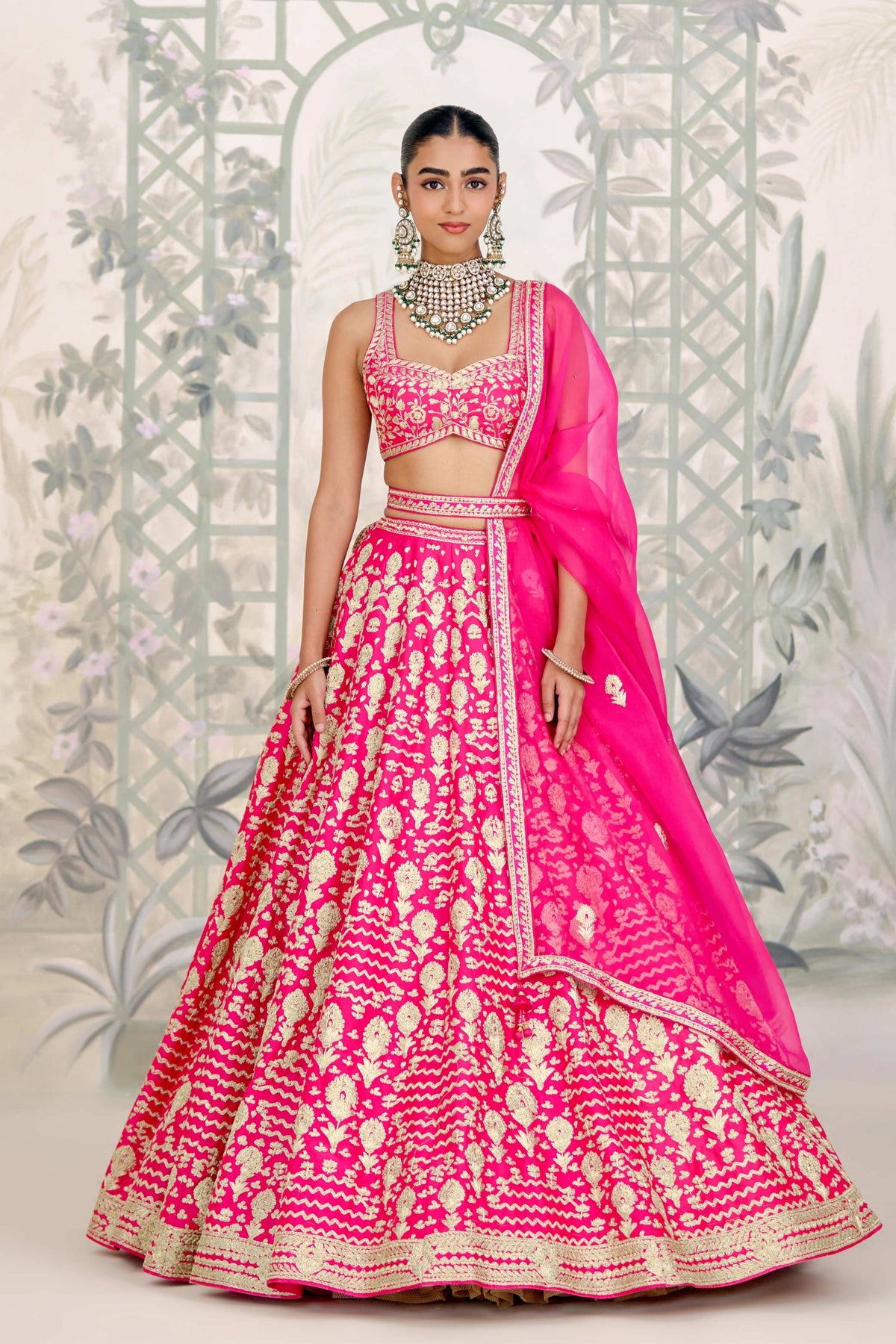 Fuchsia Pink Lehenga Set