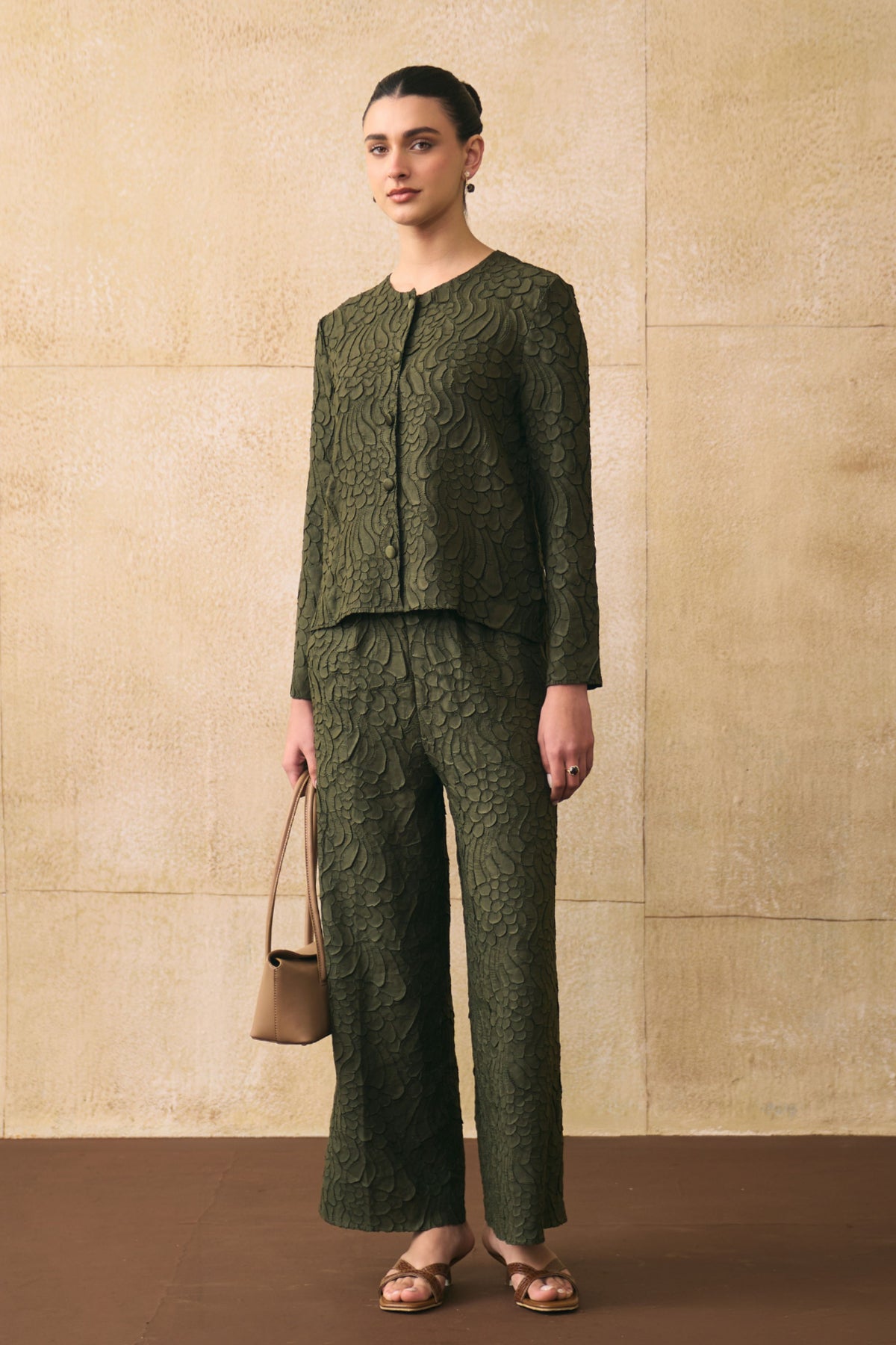 Military Green Elnia Co-ord Set