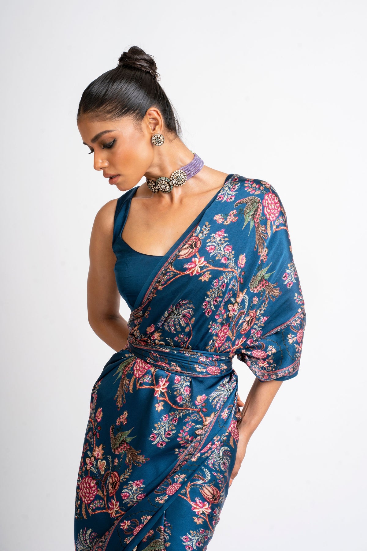 Alka Saree in Prussian Blue