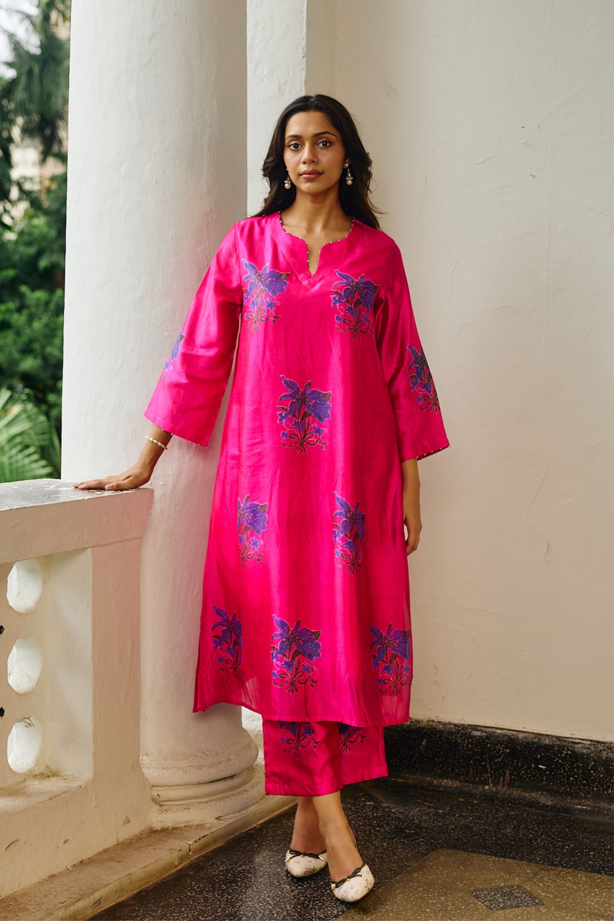 Elin Fuchsia Kurta Set