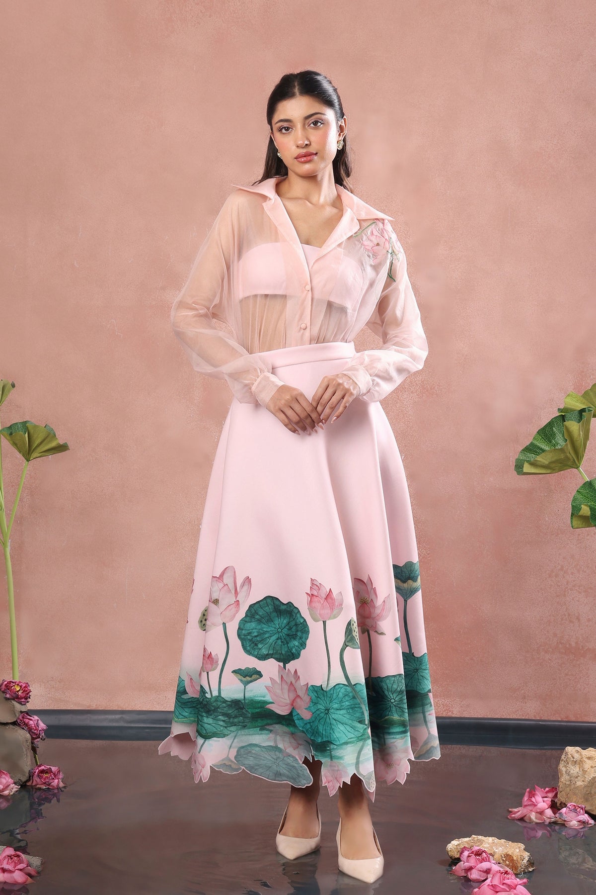 Blush Skirt Top Organza Set