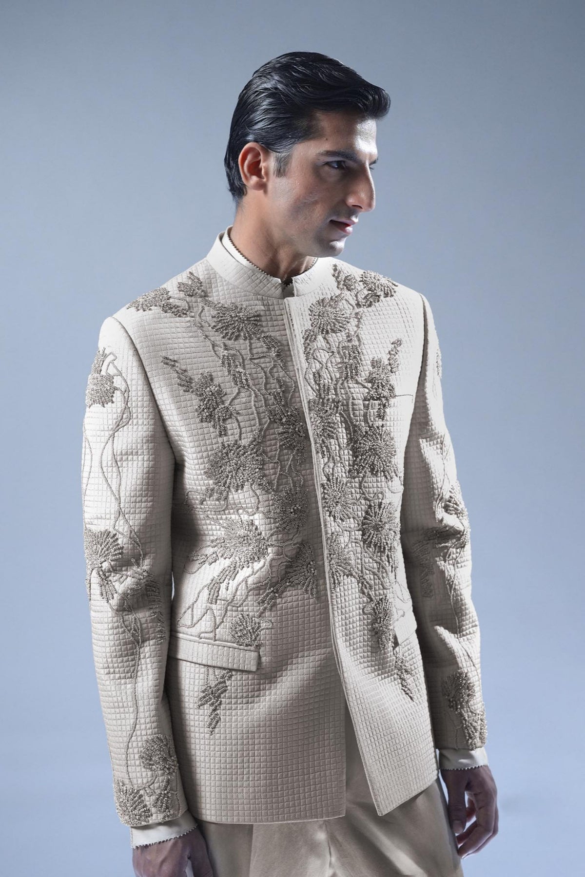 Pearl Cascade Bandhgala Set
