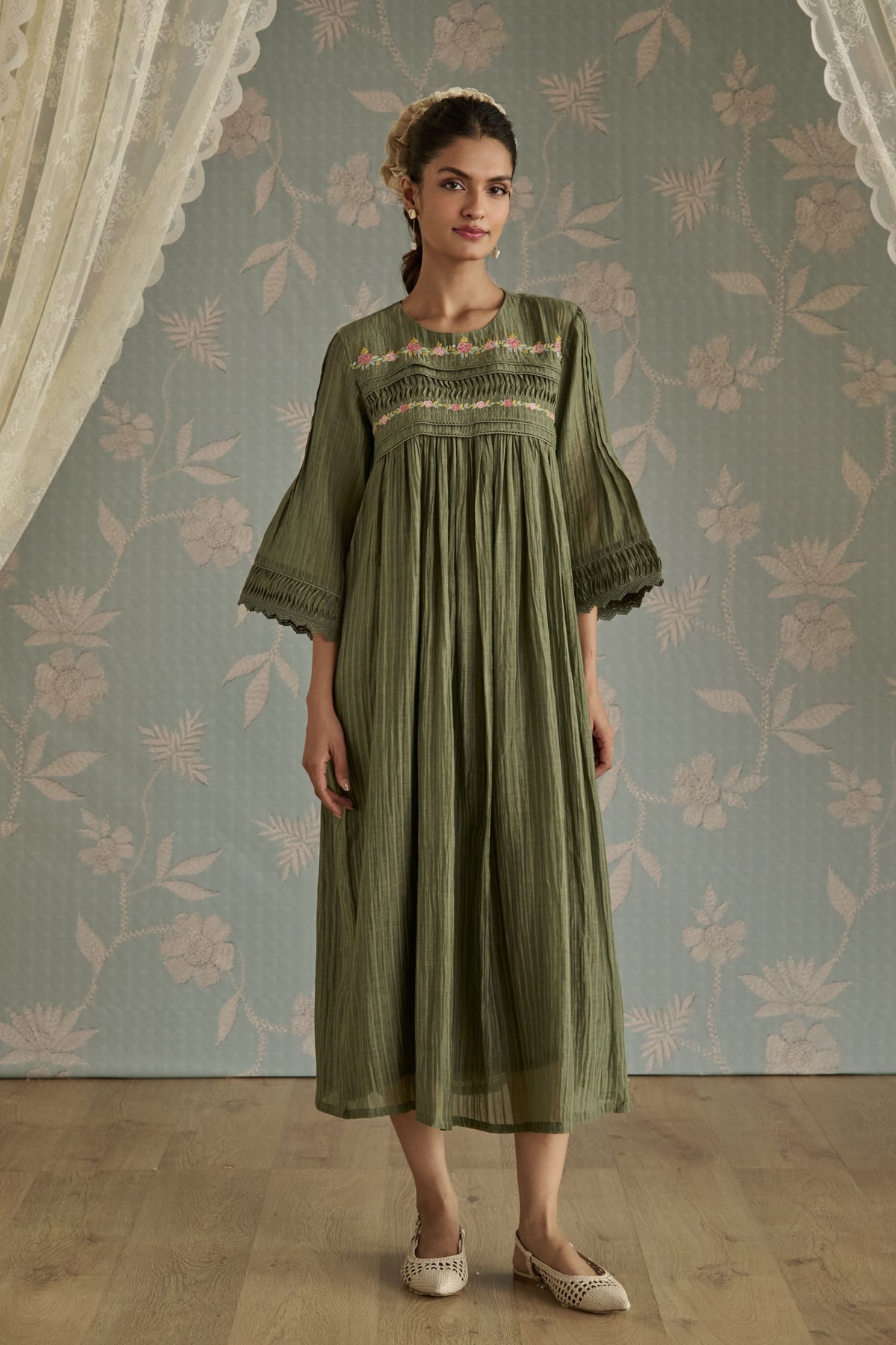 Green Rosa Tunic Set