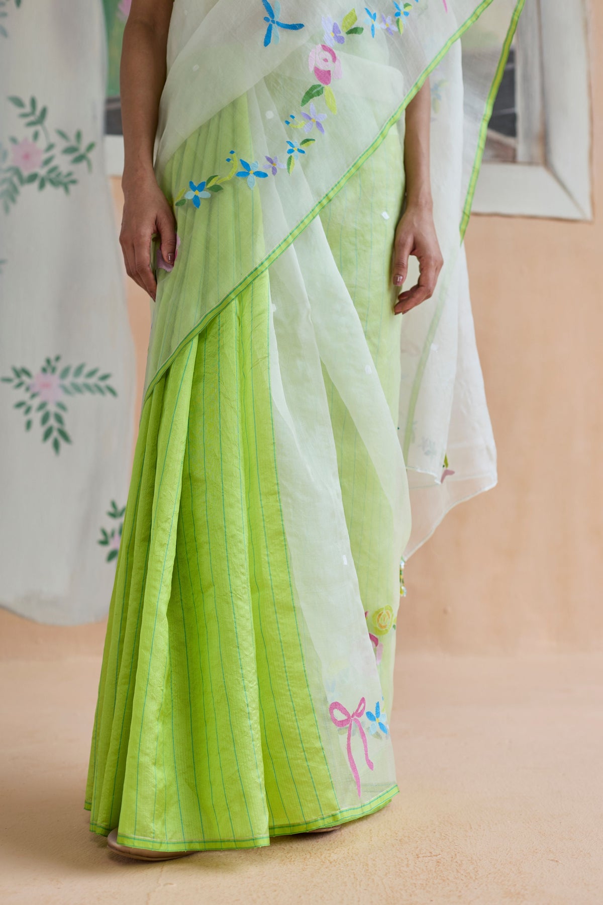 Garland Jamdani Sari