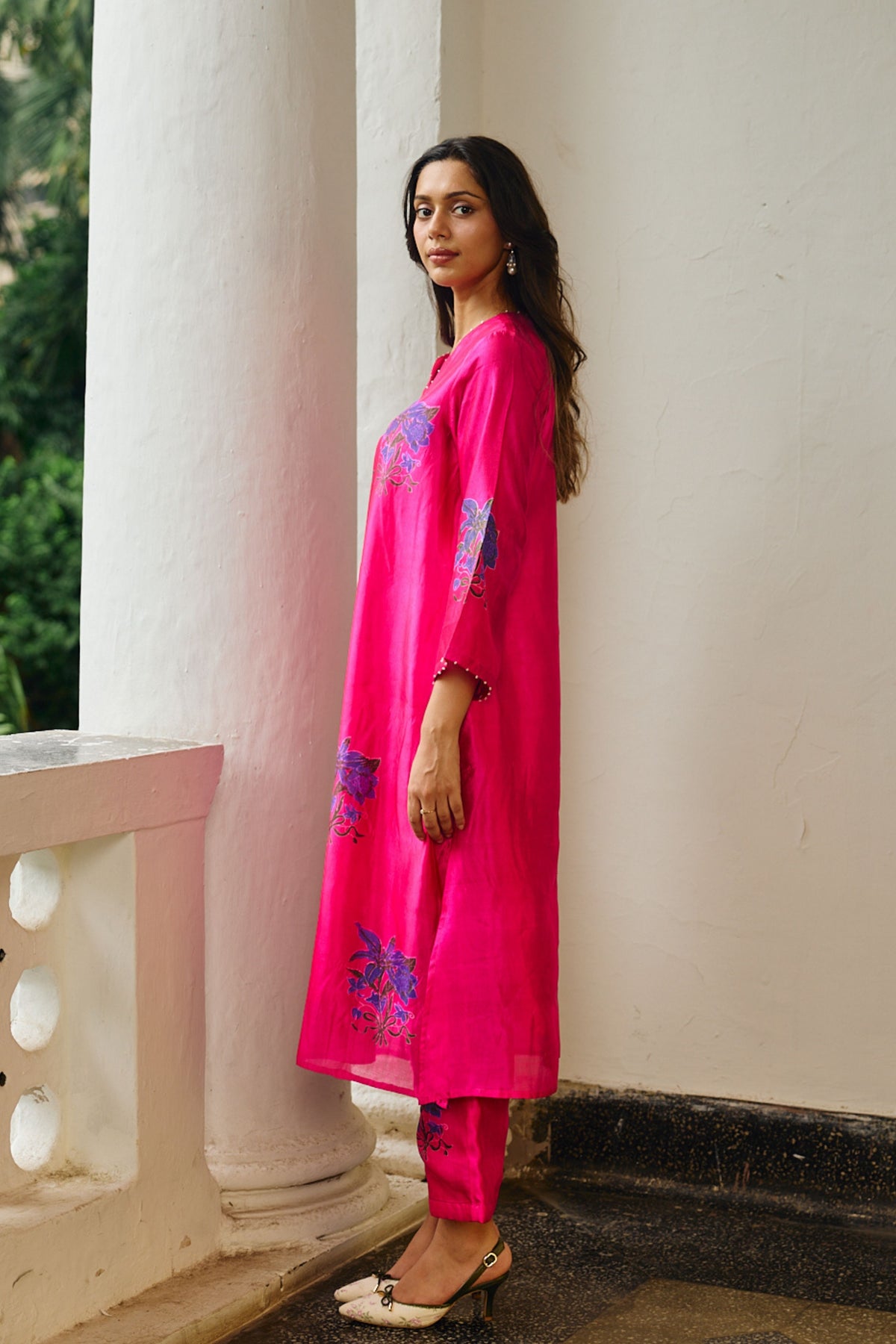 Elin Fuchsia Kurta Set