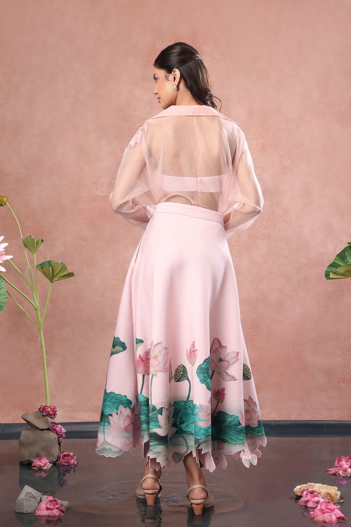 Blush Skirt Top Organza Set